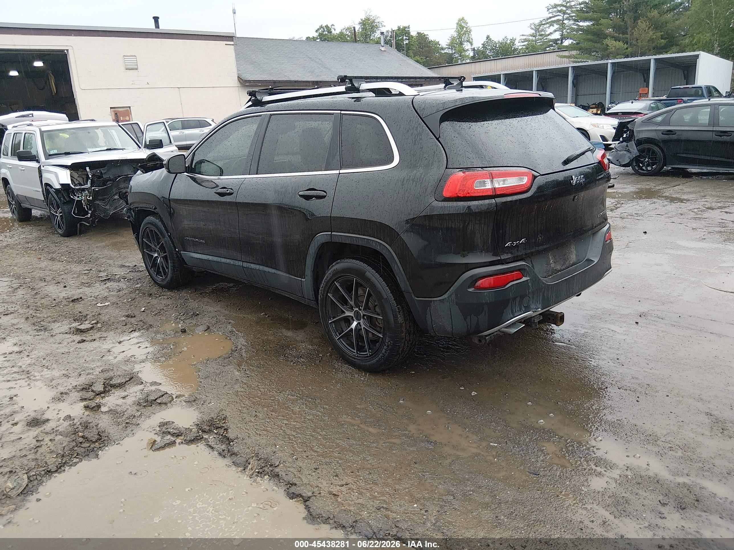 2014 Jeep Cherokee Limited Black vin: 1C4PJMDB8EW256938