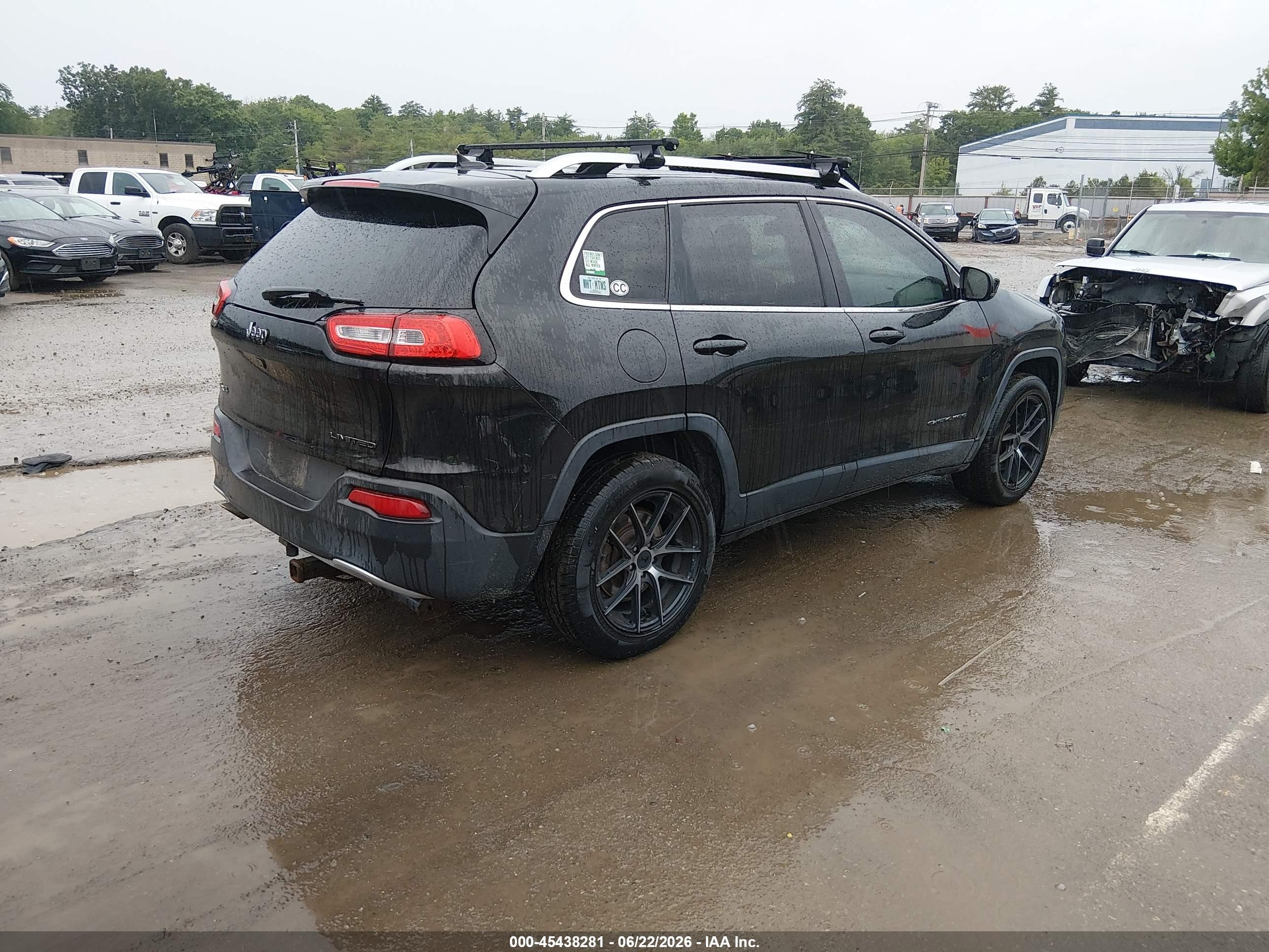 2014 Jeep Cherokee Limited Black vin: 1C4PJMDB8EW256938