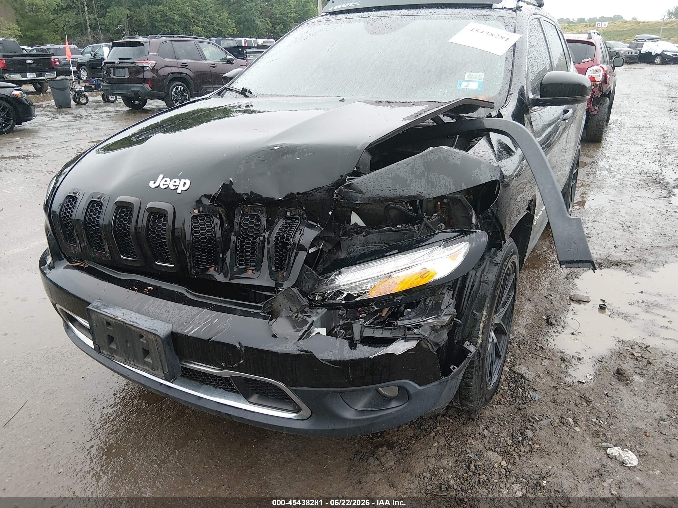 2014 Jeep Cherokee Limited Black vin: 1C4PJMDB8EW256938