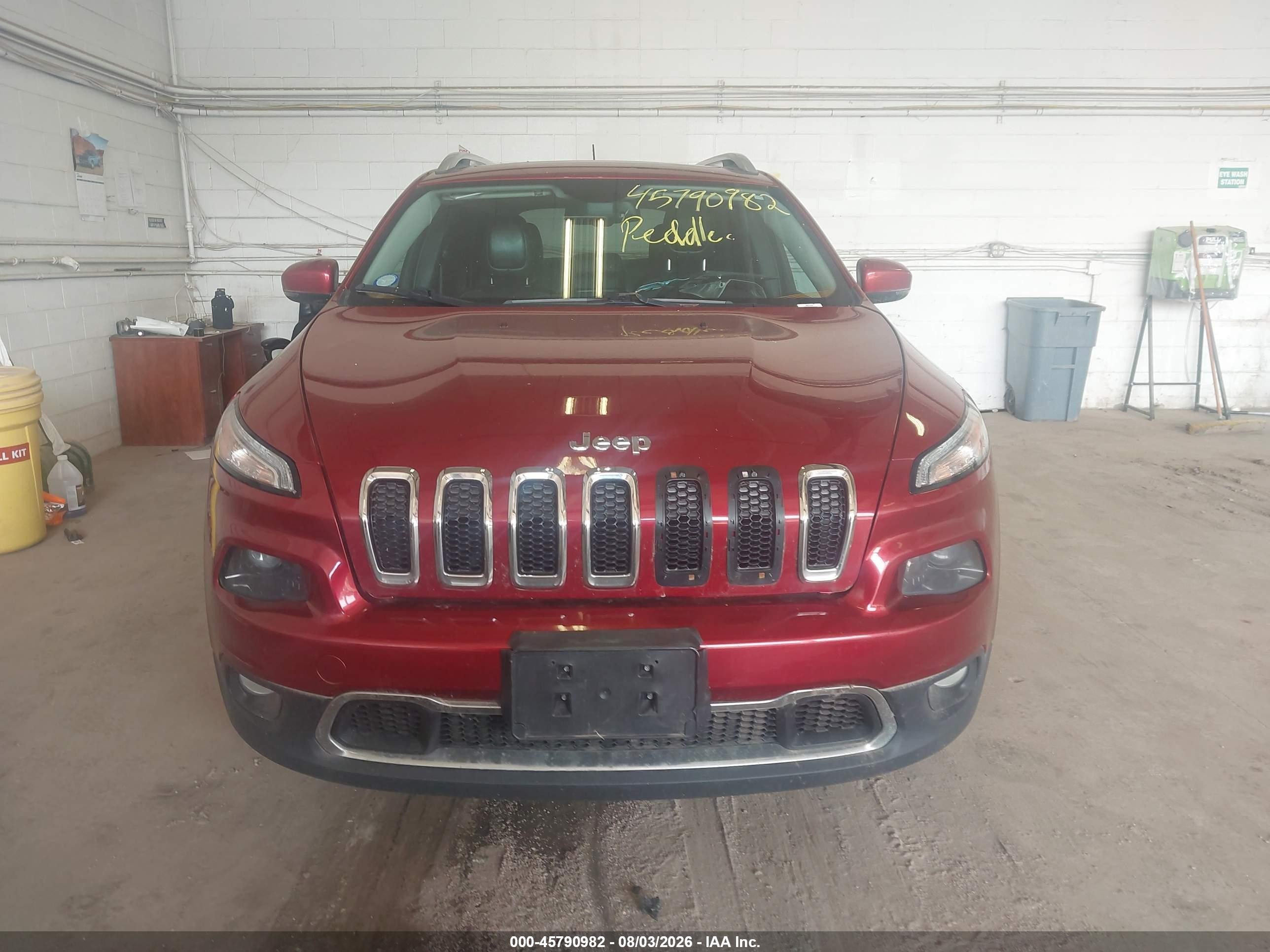 2014 Jeep Cherokee Limited Red vin: 1C4PJMDB8EW315650