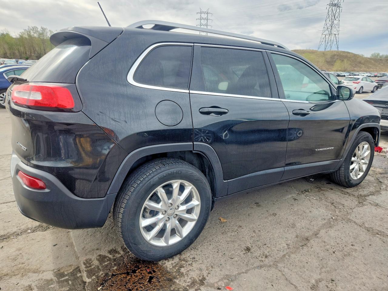 2015 Jeep Cherokee Limited Black vin: 1C4PJMDB8FW778213