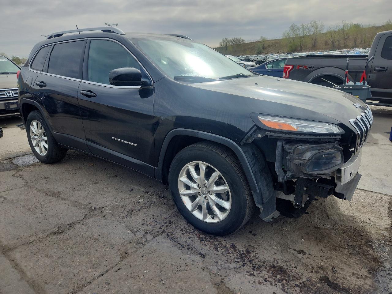 2015 Jeep Cherokee Limited Black vin: 1C4PJMDB8FW778213