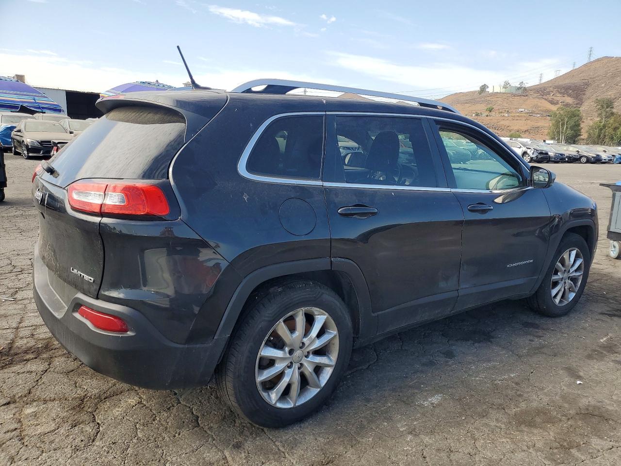 2015 Jeep Cherokee Limited Black vin: 1C4PJMDB9FW604926