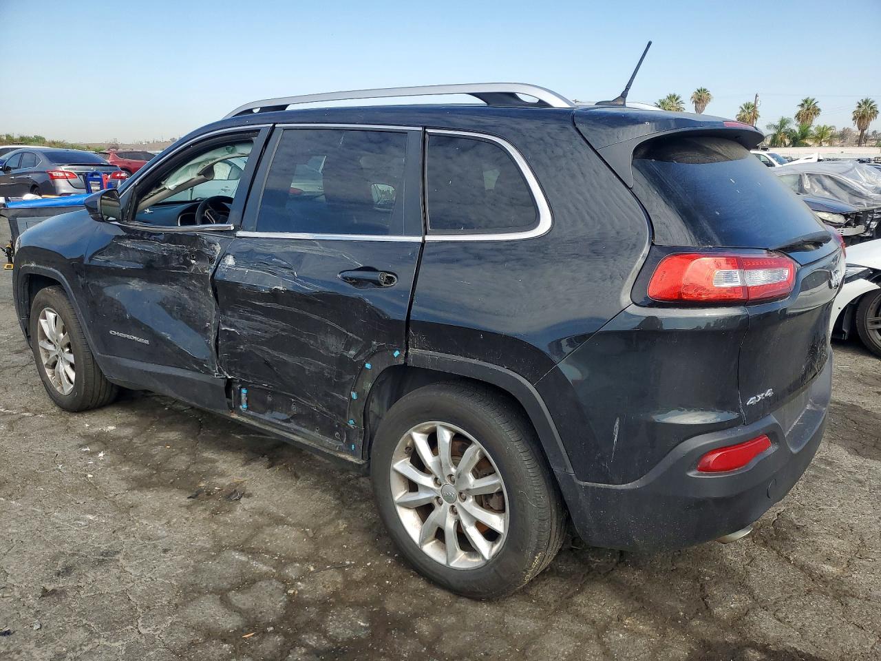 2015 Jeep Cherokee Limited Black vin: 1C4PJMDB9FW604926