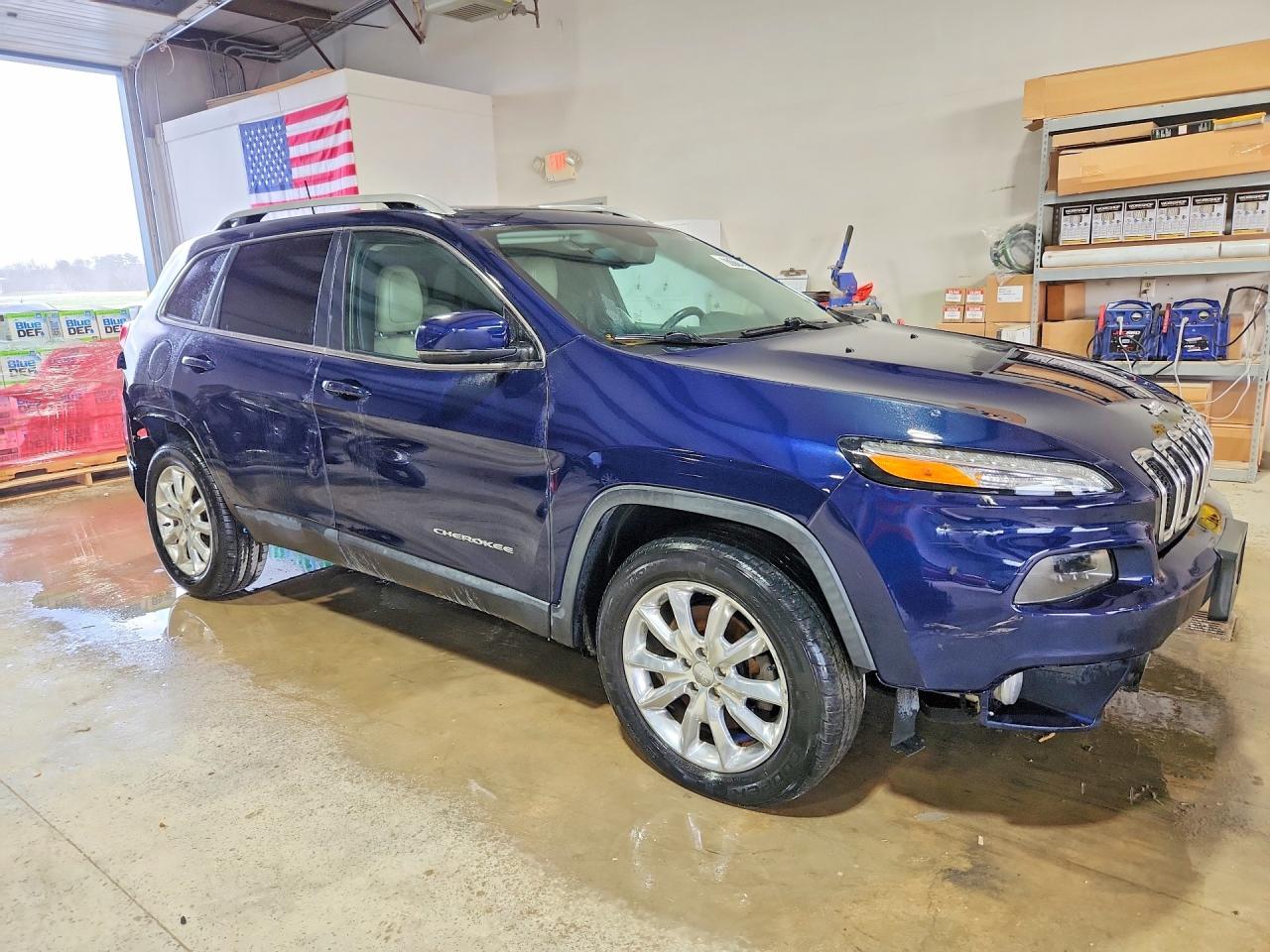 2016 Jeep Cherokee Limited Blue vin: 1C4PJMDB9GW259771