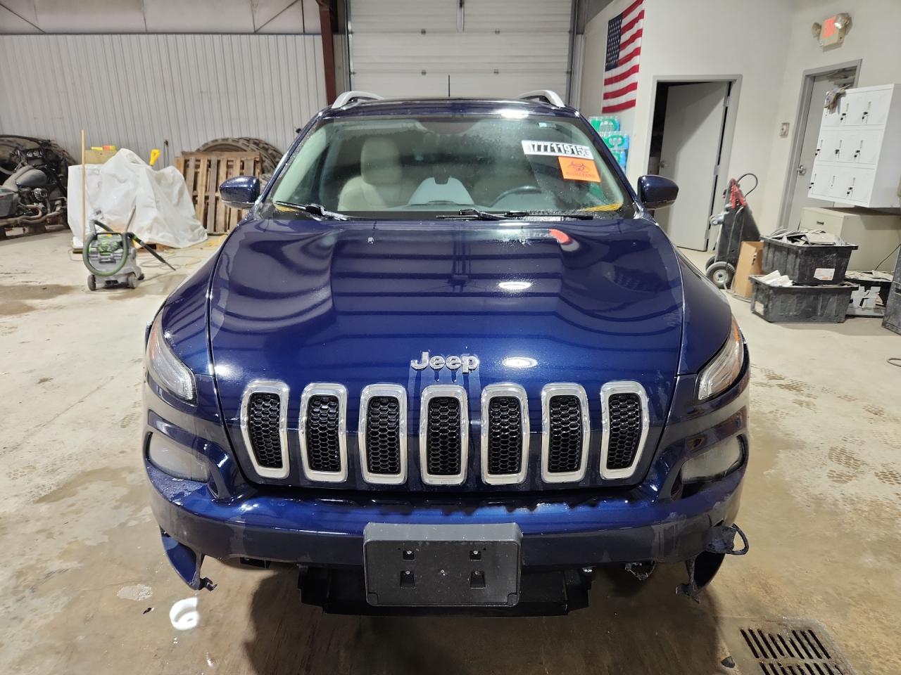 2016 Jeep Cherokee Limited Blue vin: 1C4PJMDB9GW259771 Damage: Front Bumper, Broken, Replacement Required