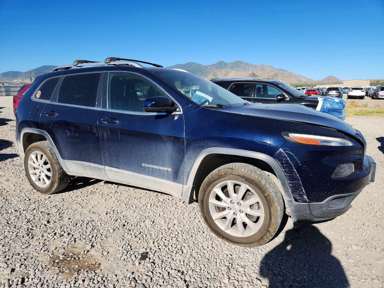 2014 Jeep Cherokee Limited Синий vin: 1C4PJMDBXEW320185