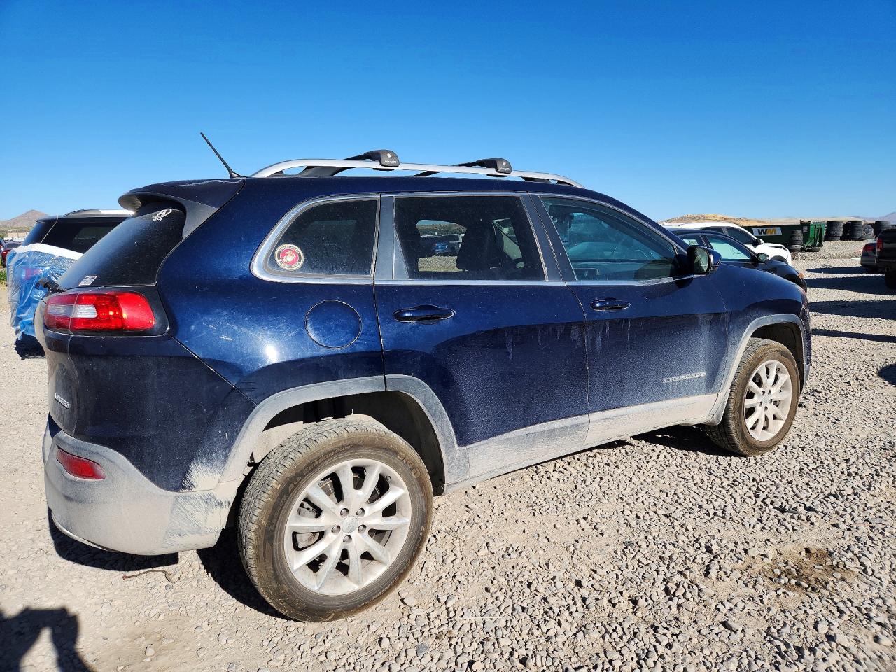 2014 Jeep Cherokee Limited Синий vin: 1C4PJMDBXEW320185