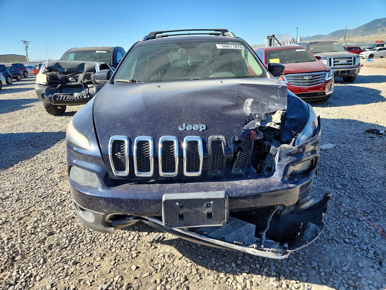 2014 Jeep Cherokee Limited Синий vin: 1C4PJMDBXEW320185