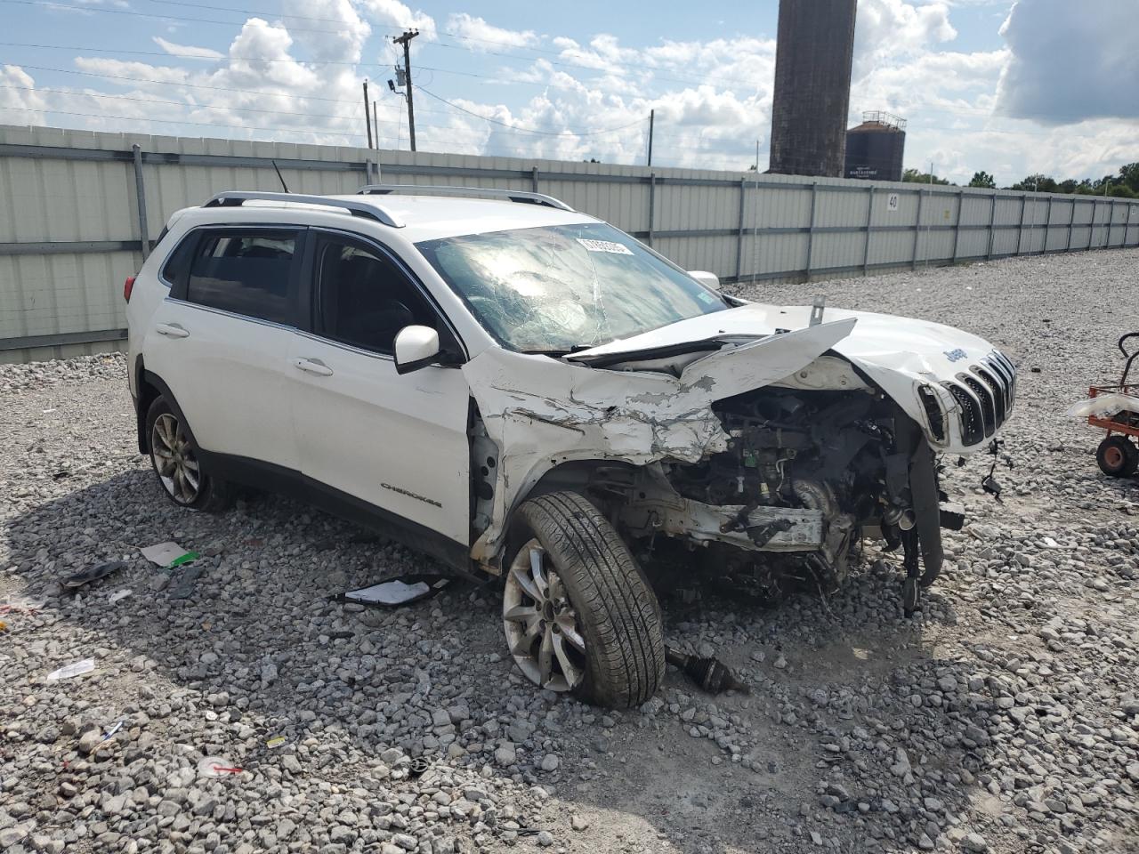 2015 Jeep Cherokee Limited White vin: 1C4PJMDBXFW737016