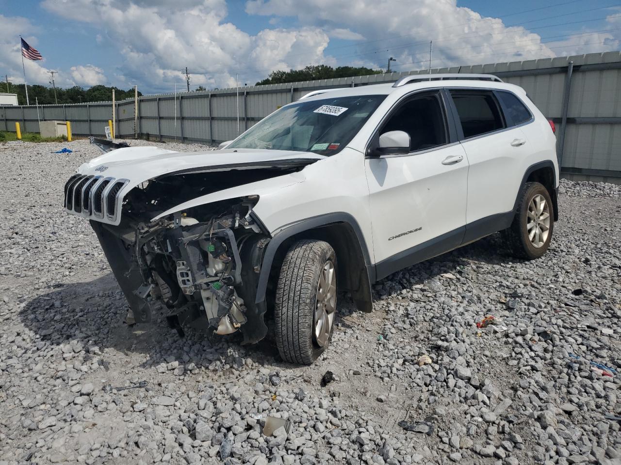 2015 Jeep Cherokee Limited White vin: 1C4PJMDBXFW737016