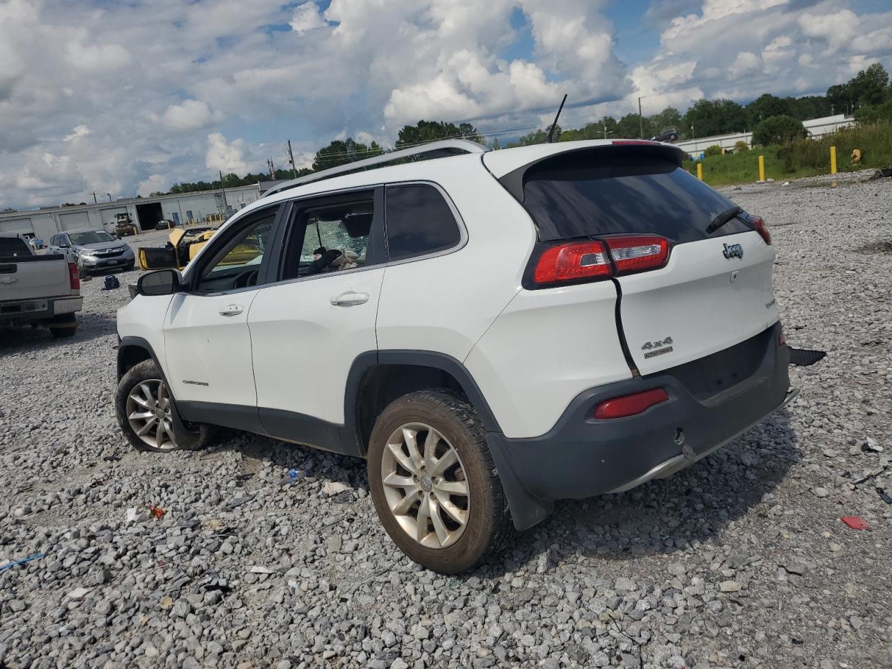 2015 Jeep Cherokee Limited White vin: 1C4PJMDBXFW737016