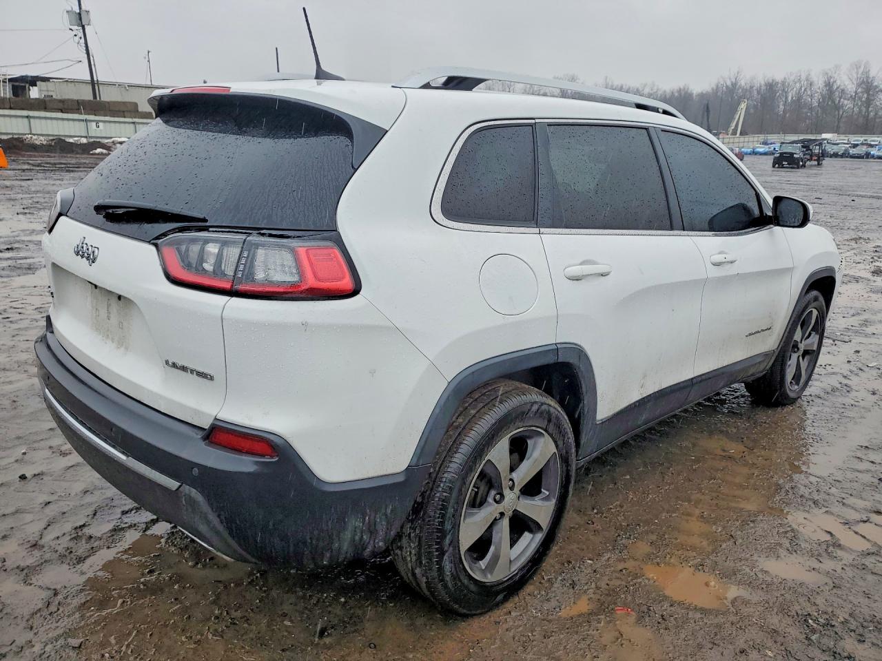 2019 Jeep Cherokee Limited White vin: 1C4PJMDN3KD213108