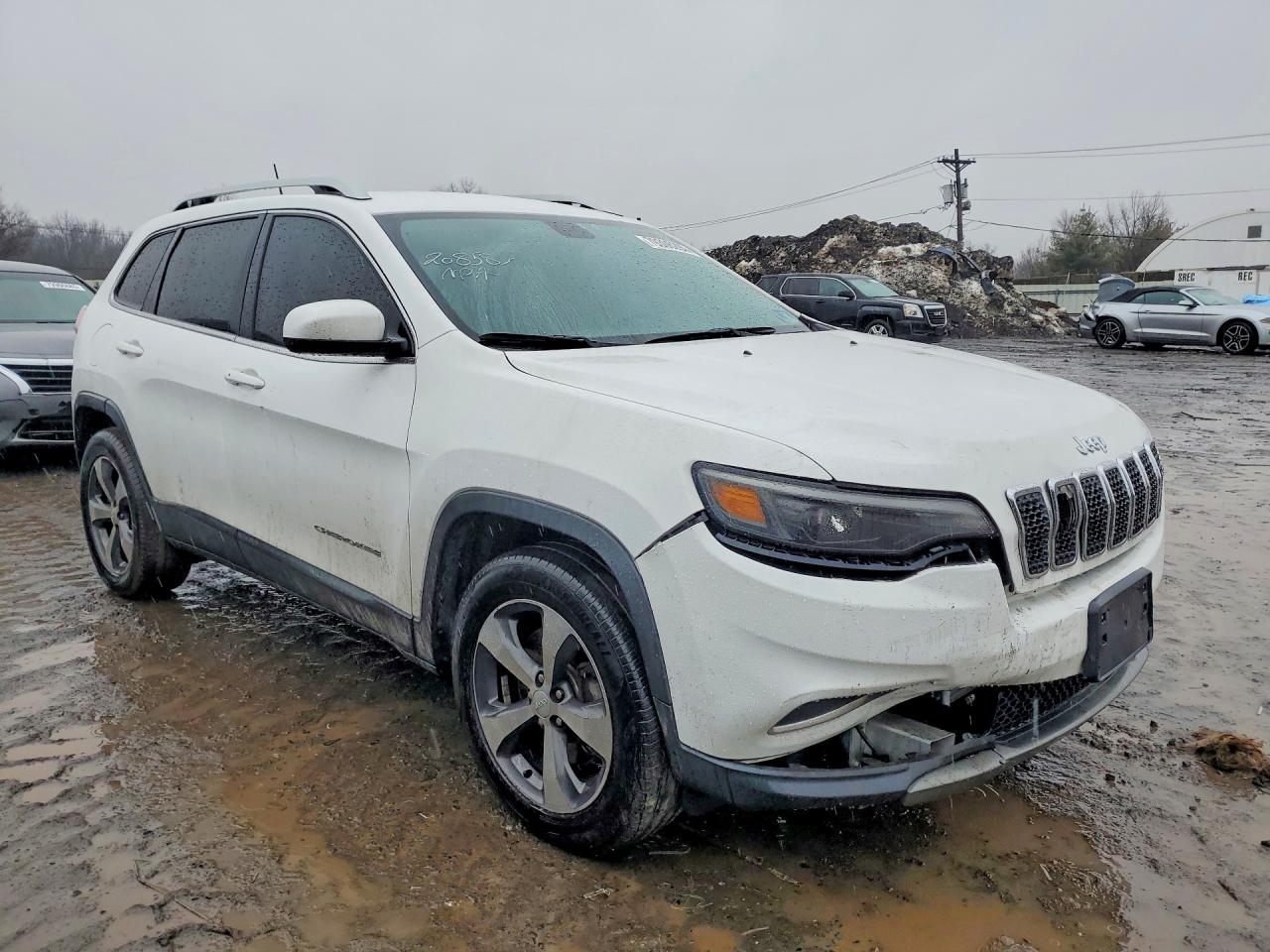2019 Jeep Cherokee Limited White vin: 1C4PJMDN3KD213108