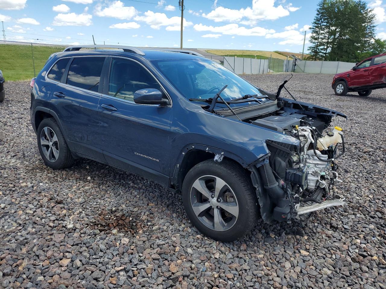 2019 Jeep Cherokee Limited Blue vin: 1C4PJMDN4KD402446