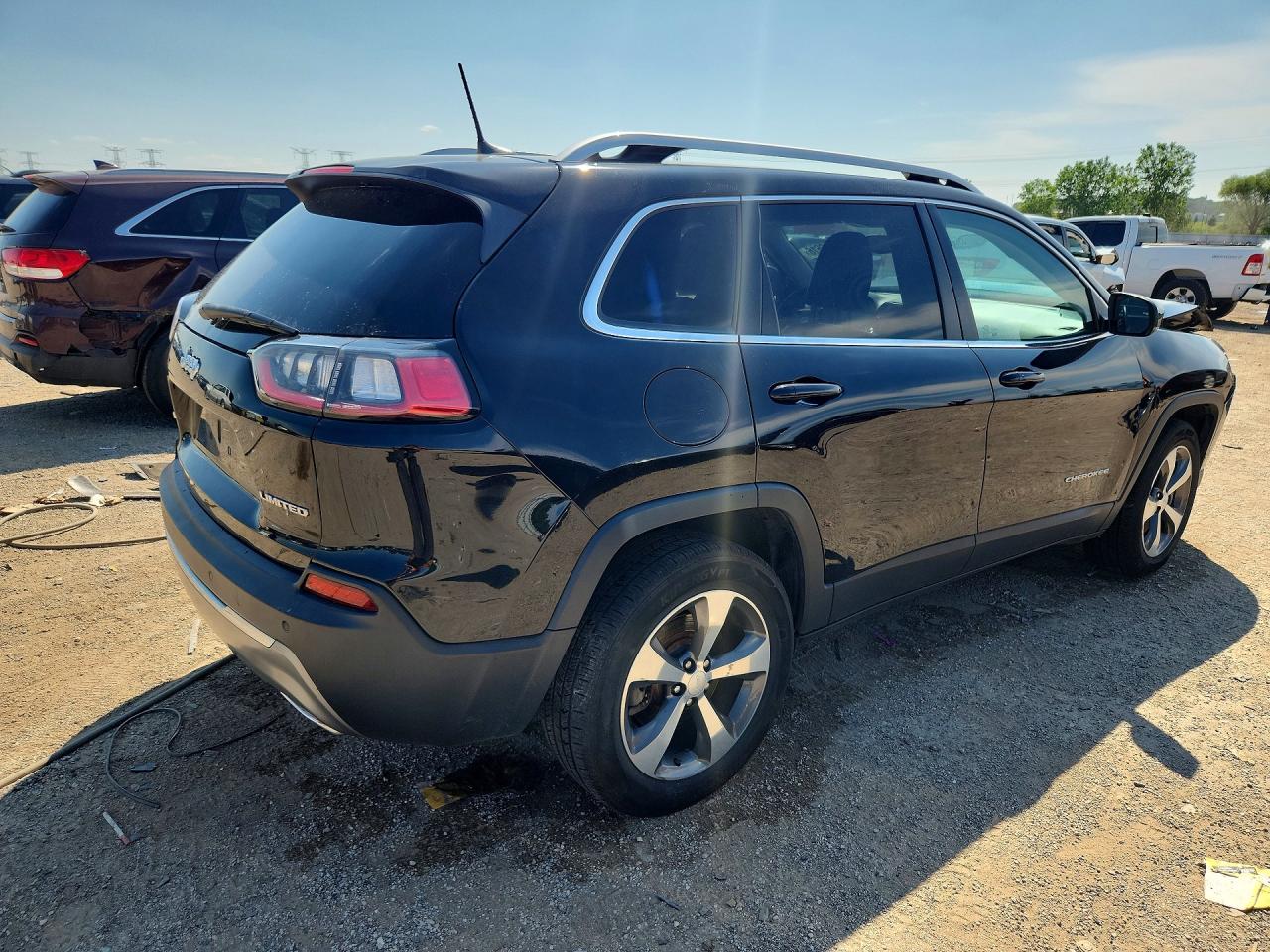 2019 Jeep Cherokee Limited Black vin: 1C4PJMDN7KD209174