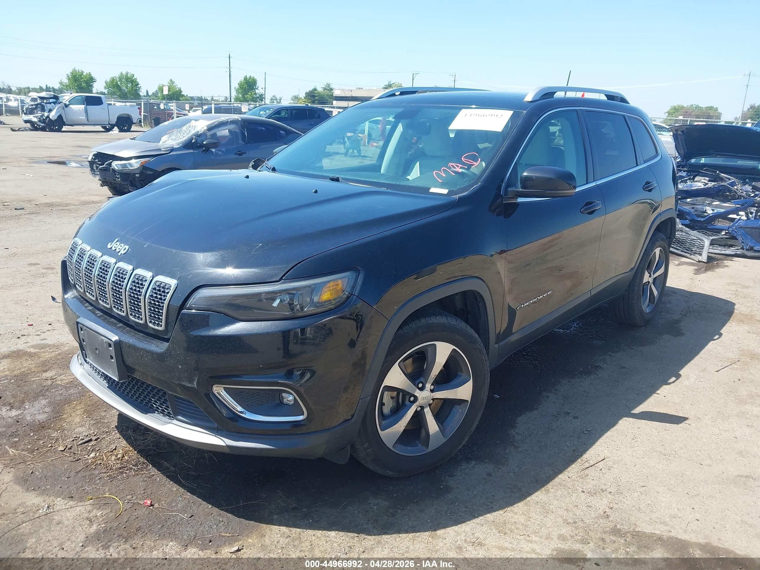 2019 Jeep Cherokee Limited 4x4 Black vin: 1C4PJMDN9KD177005