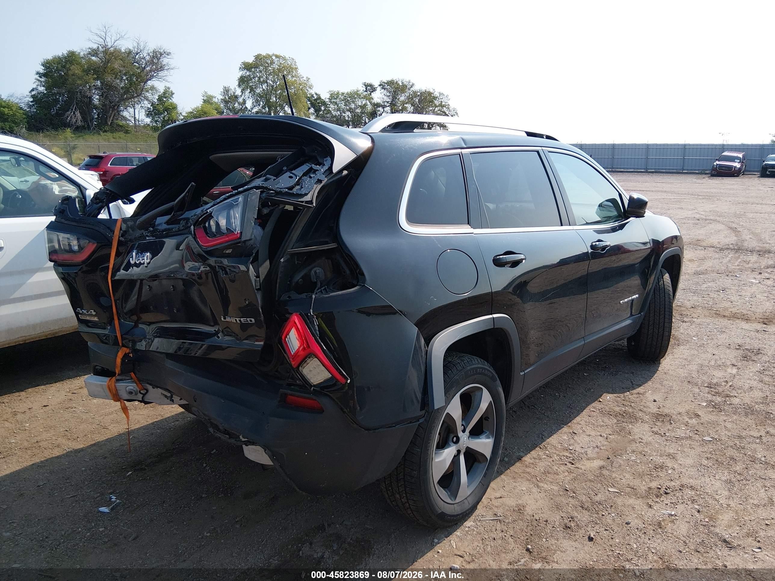 2019 Jeep Cherokee Limited 4x4 Black vin: 1C4PJMDN9KD258263