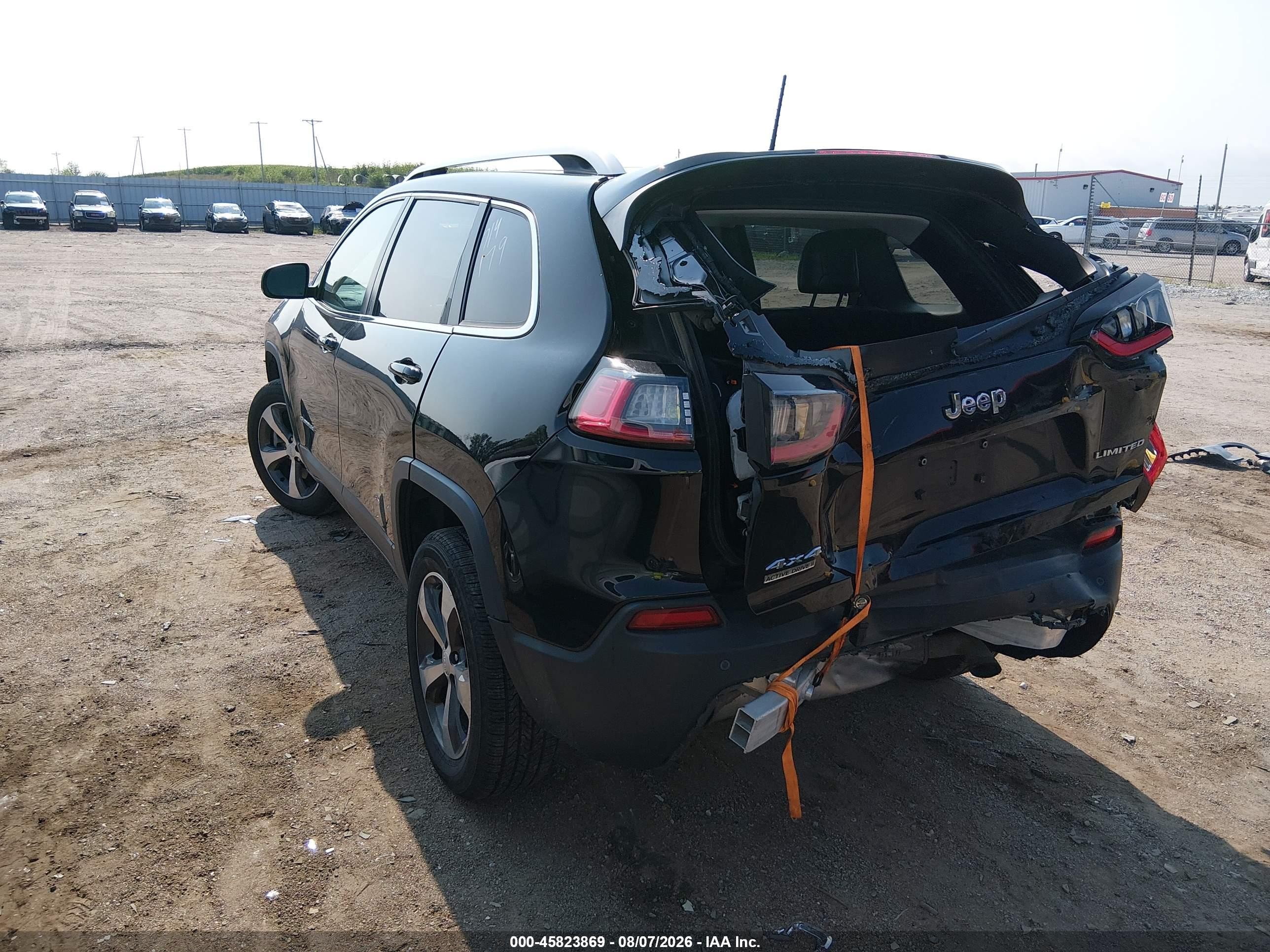 2019 Jeep Cherokee Limited 4x4 Black vin: 1C4PJMDN9KD258263