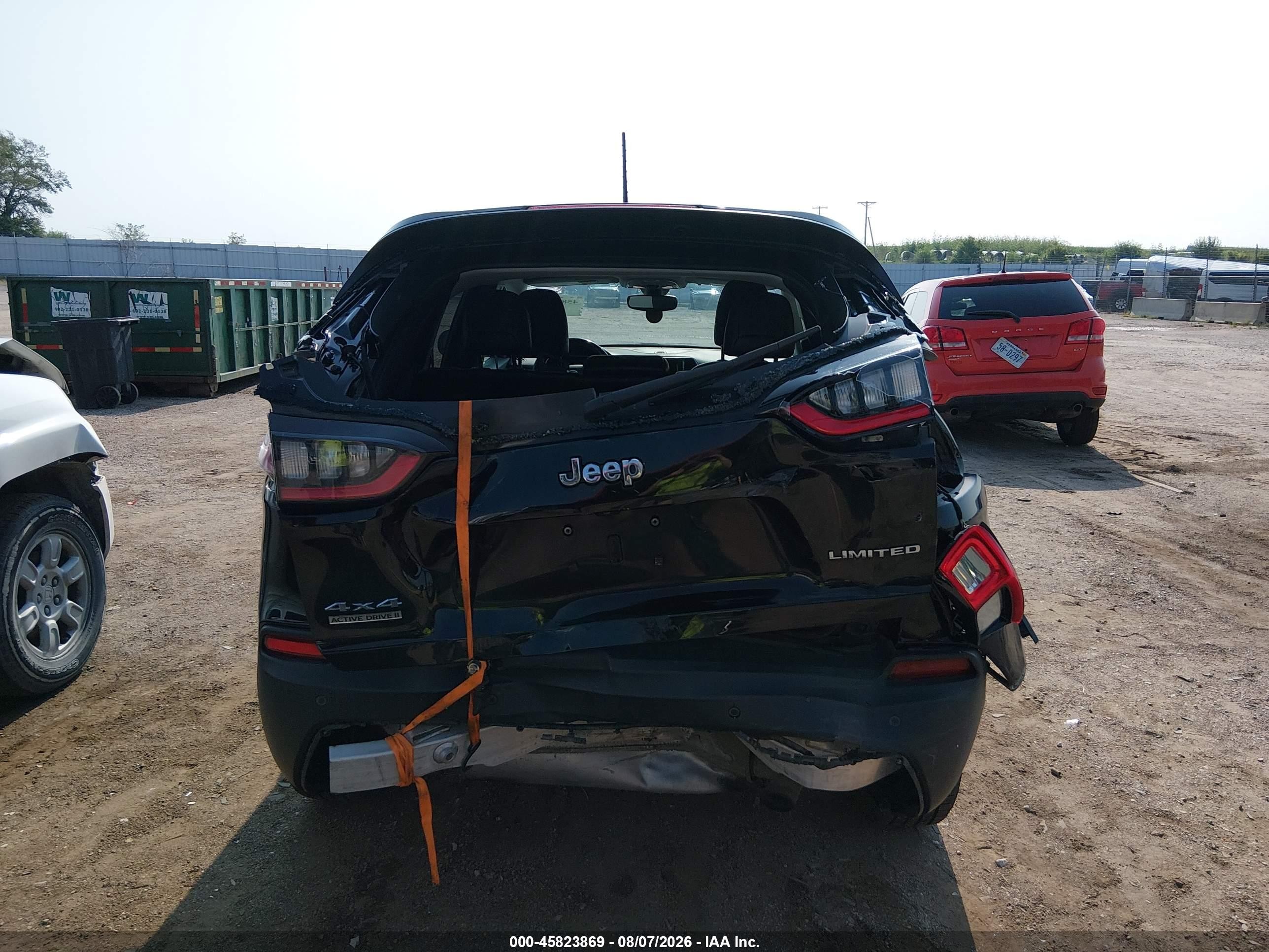 2019 Jeep Cherokee Limited 4x4 Black vin: 1C4PJMDN9KD258263
