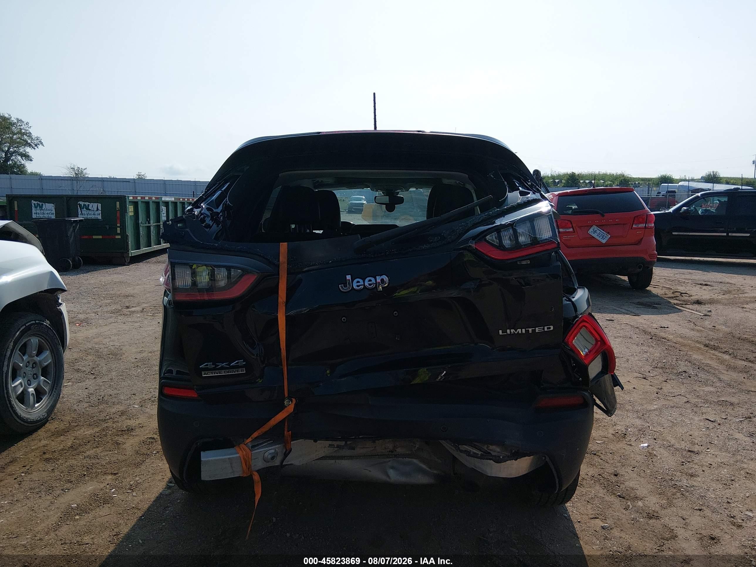 2019 Jeep Cherokee Limited 4x4 Black vin: 1C4PJMDN9KD258263