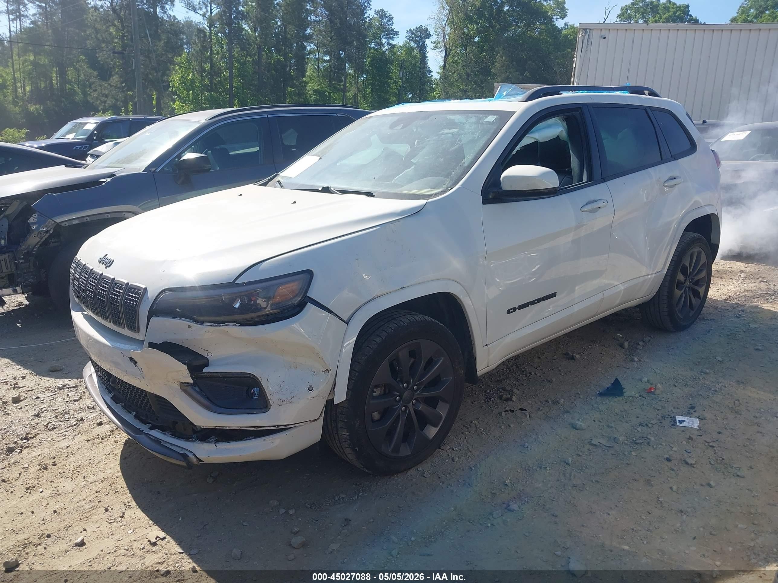 2019 Jeep Cherokee High Altitude 4x4 White vin: 1C4PJMDNXKD410907
