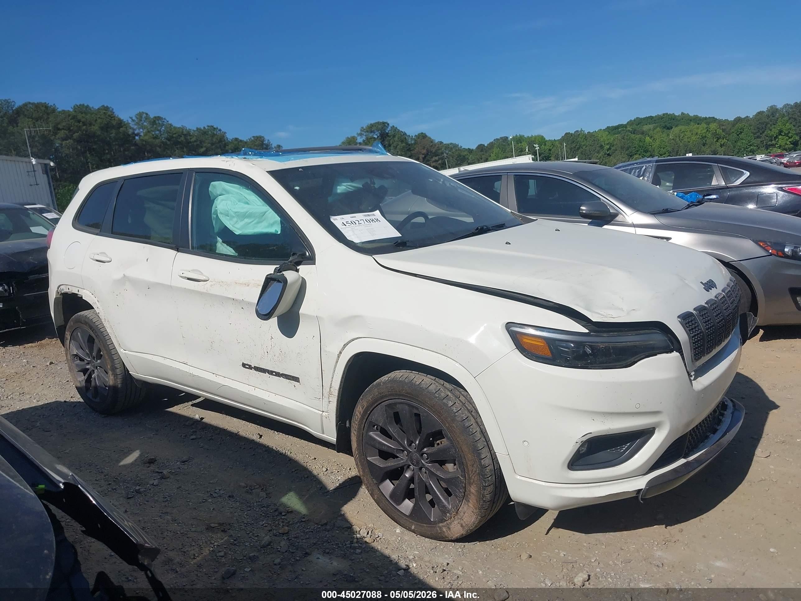 2019 Jeep Cherokee High Altitude 4x4 White vin: 1C4PJMDNXKD410907
