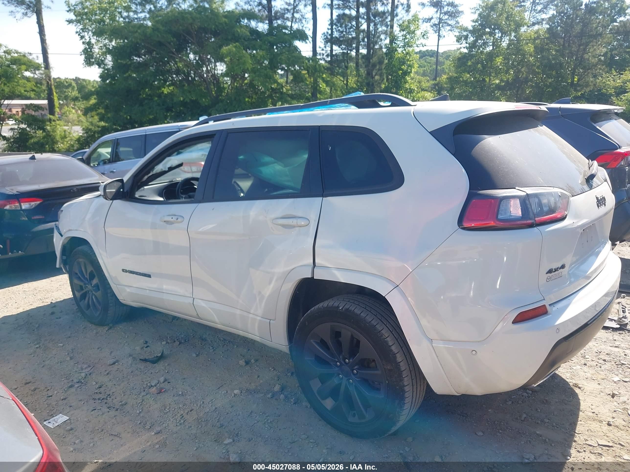2019 Jeep Cherokee High Altitude 4x4 White vin: 1C4PJMDNXKD410907