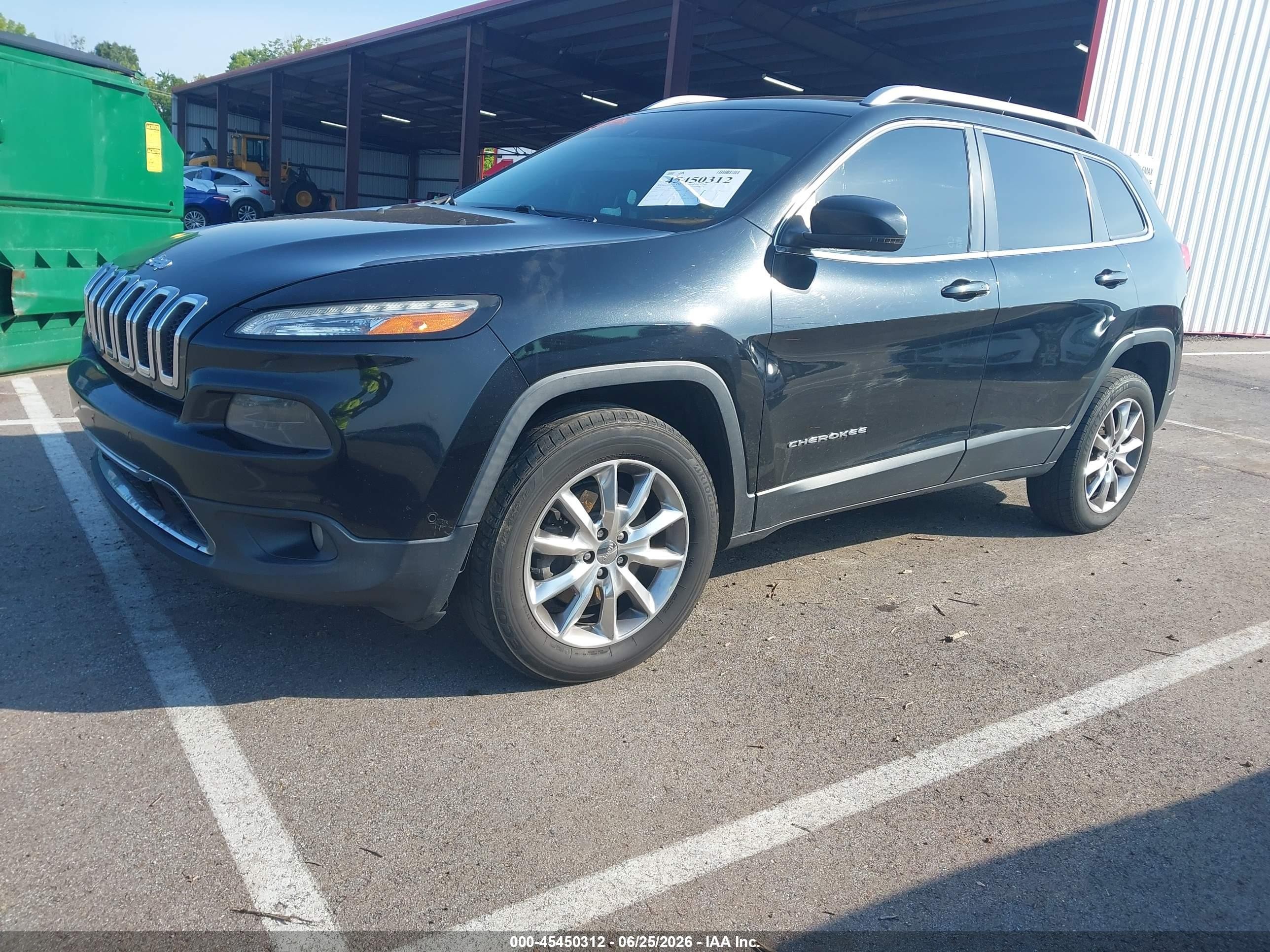 2014 Jeep Cherokee Limited Black vin: 1C4PJMDS0EW151469