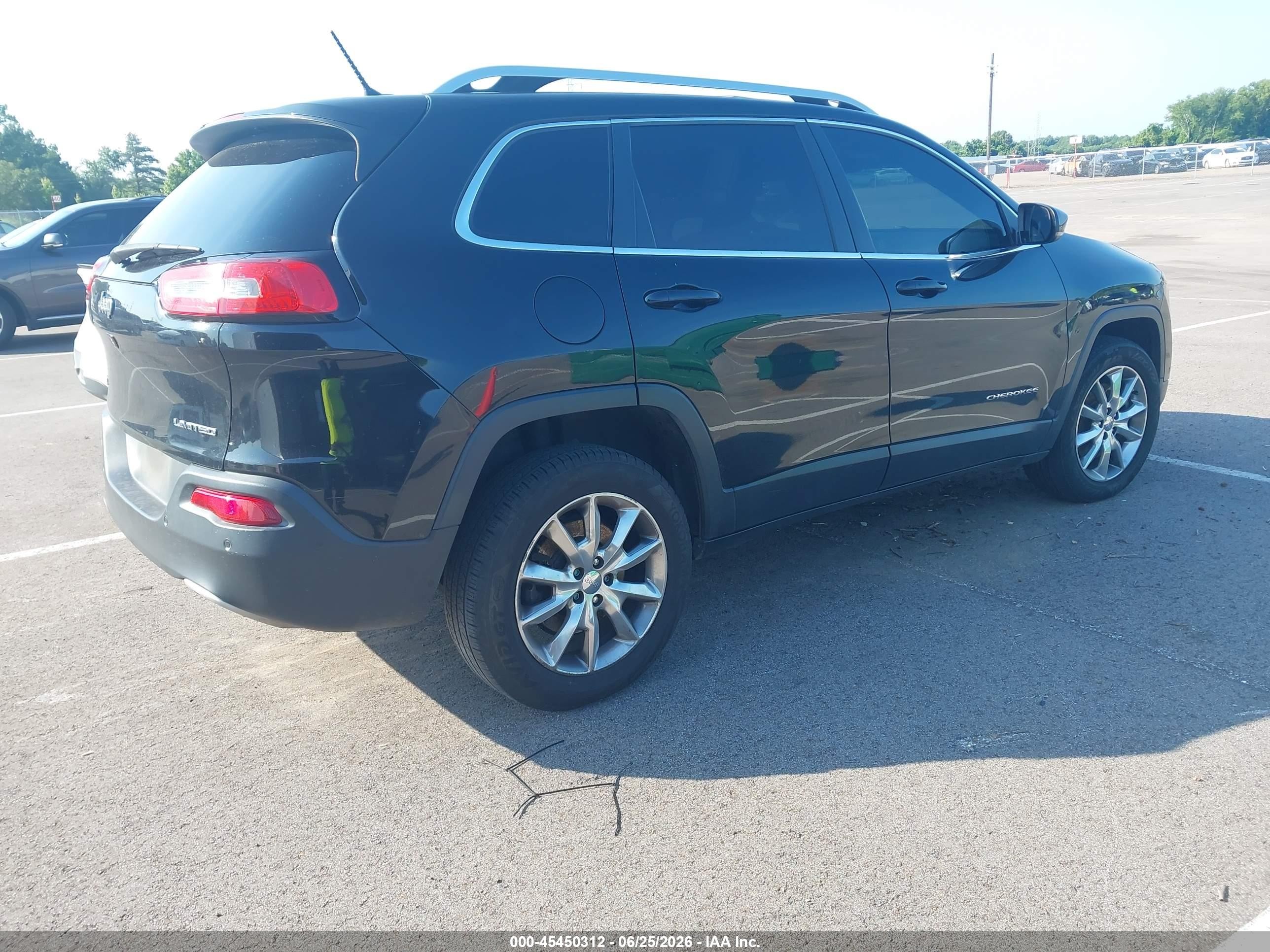 2014 Jeep Cherokee Limited Black vin: 1C4PJMDS0EW151469