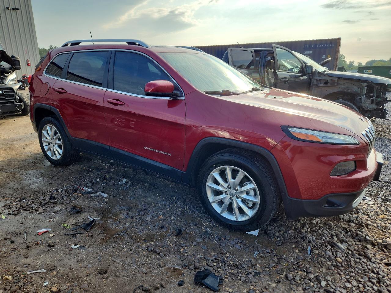 2014 Jeep Cherokee Limited Burgundy vin: 1C4PJMDS0EW210181