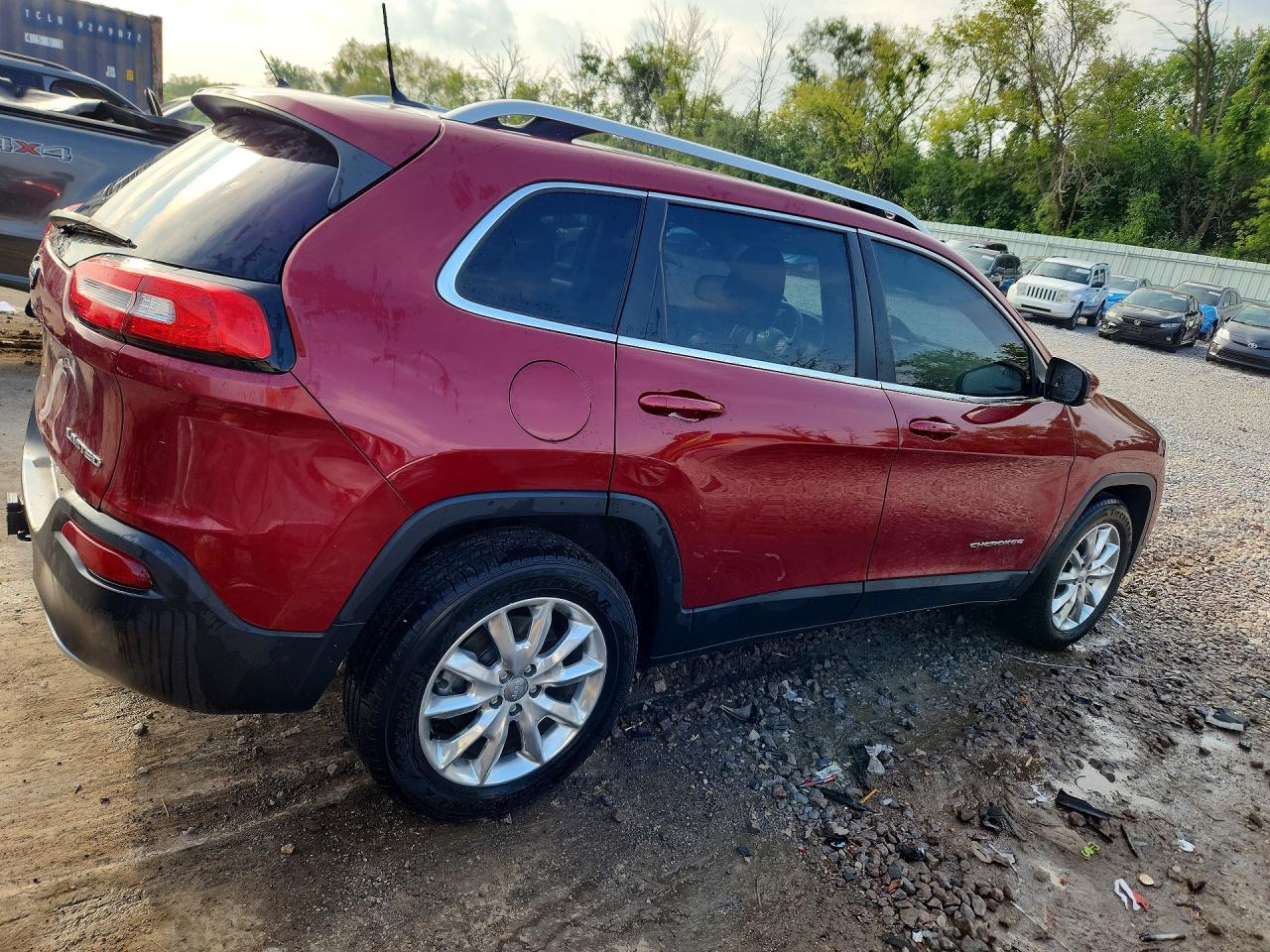 2014 Jeep Cherokee Limited Burgundy vin: 1C4PJMDS0EW210181