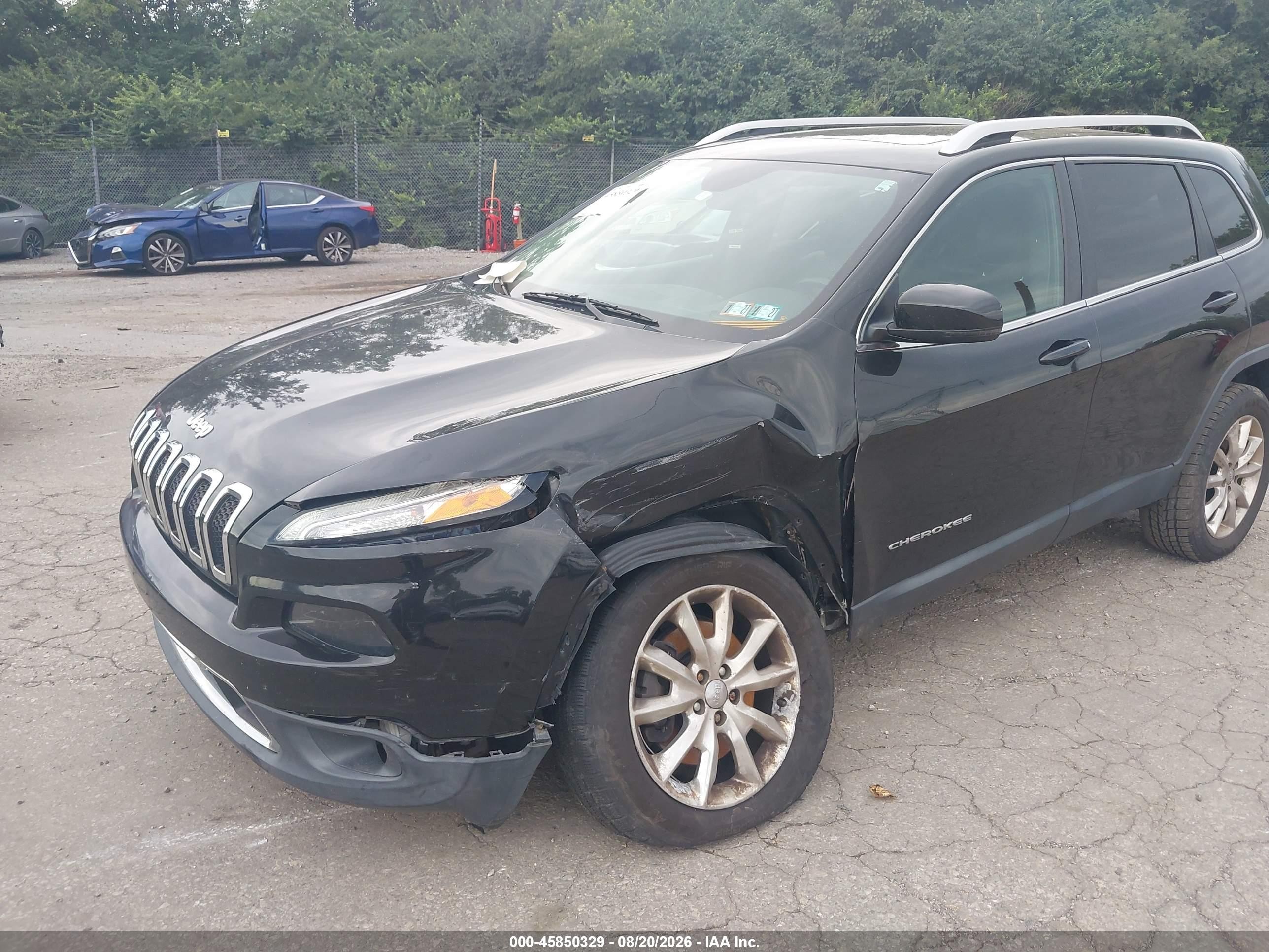 2014 Jeep Cherokee Limited Black vin: 1C4PJMDS0EW210780