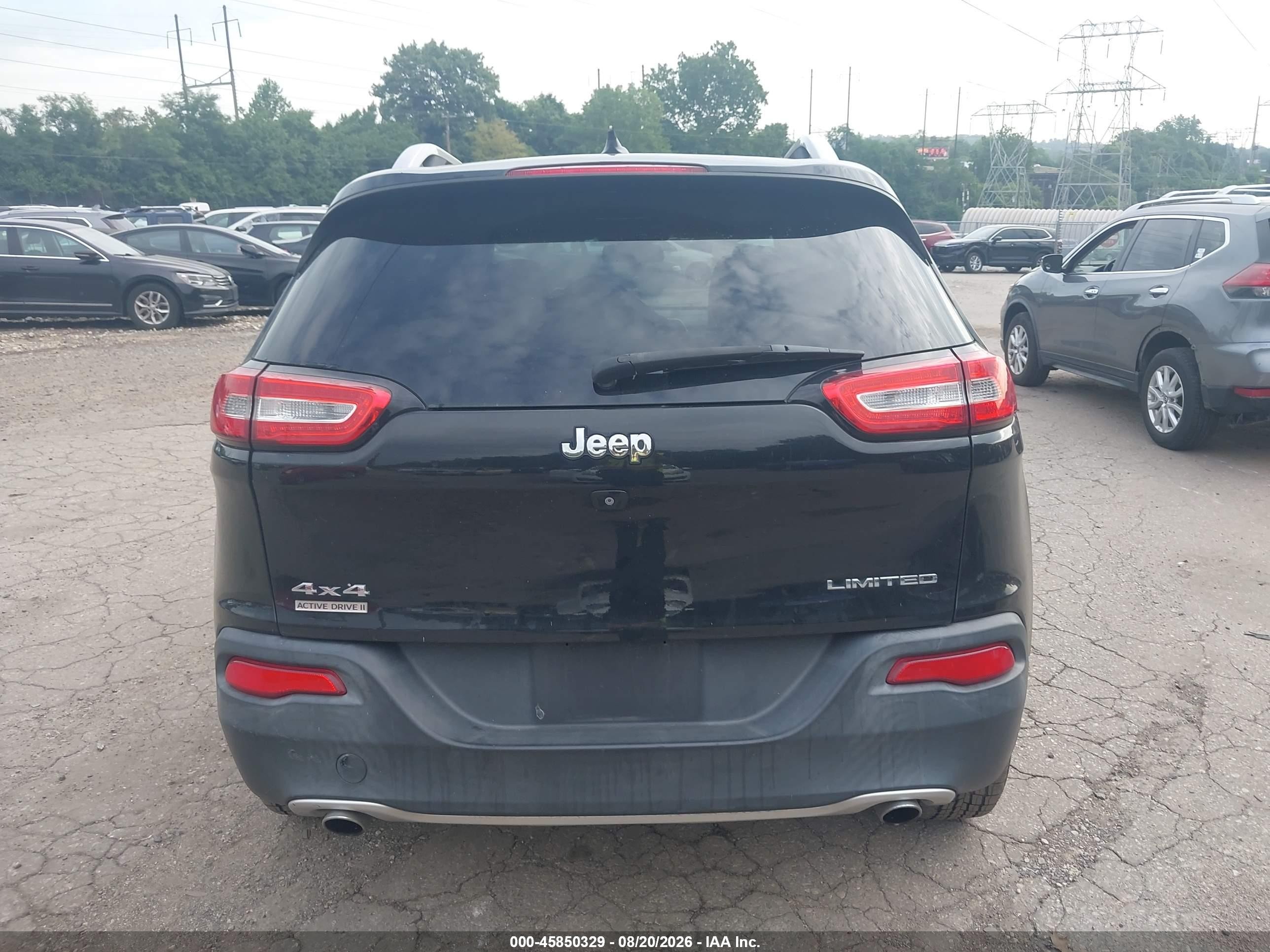 2014 Jeep Cherokee Limited Black vin: 1C4PJMDS0EW210780