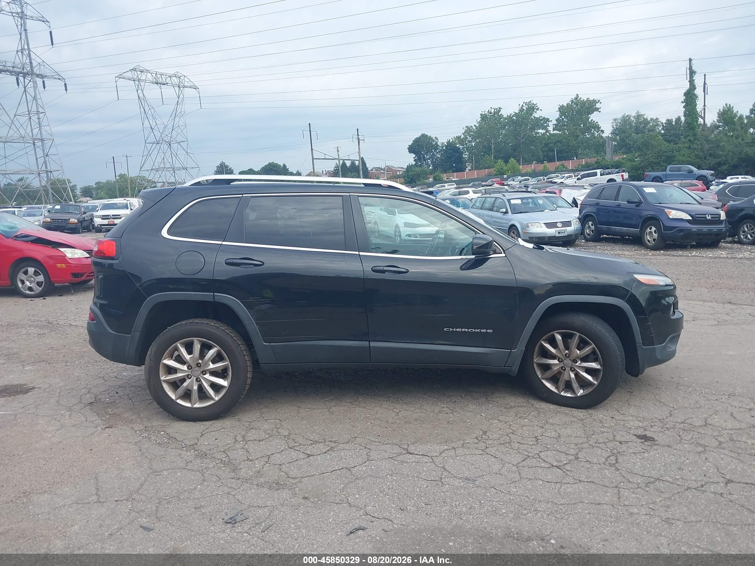 2014 Jeep Cherokee Limited Black vin: 1C4PJMDS0EW210780