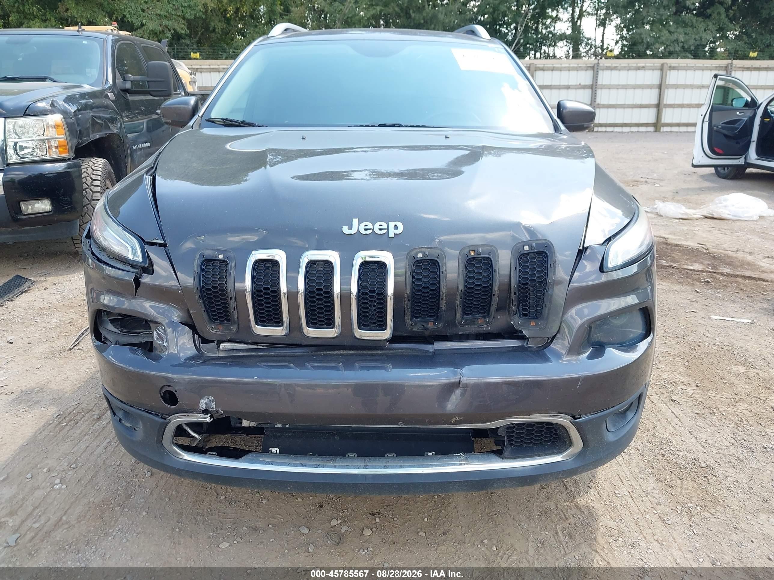 2014 Jeep Cherokee Limited Gray vin: 1C4PJMDS0EW237476