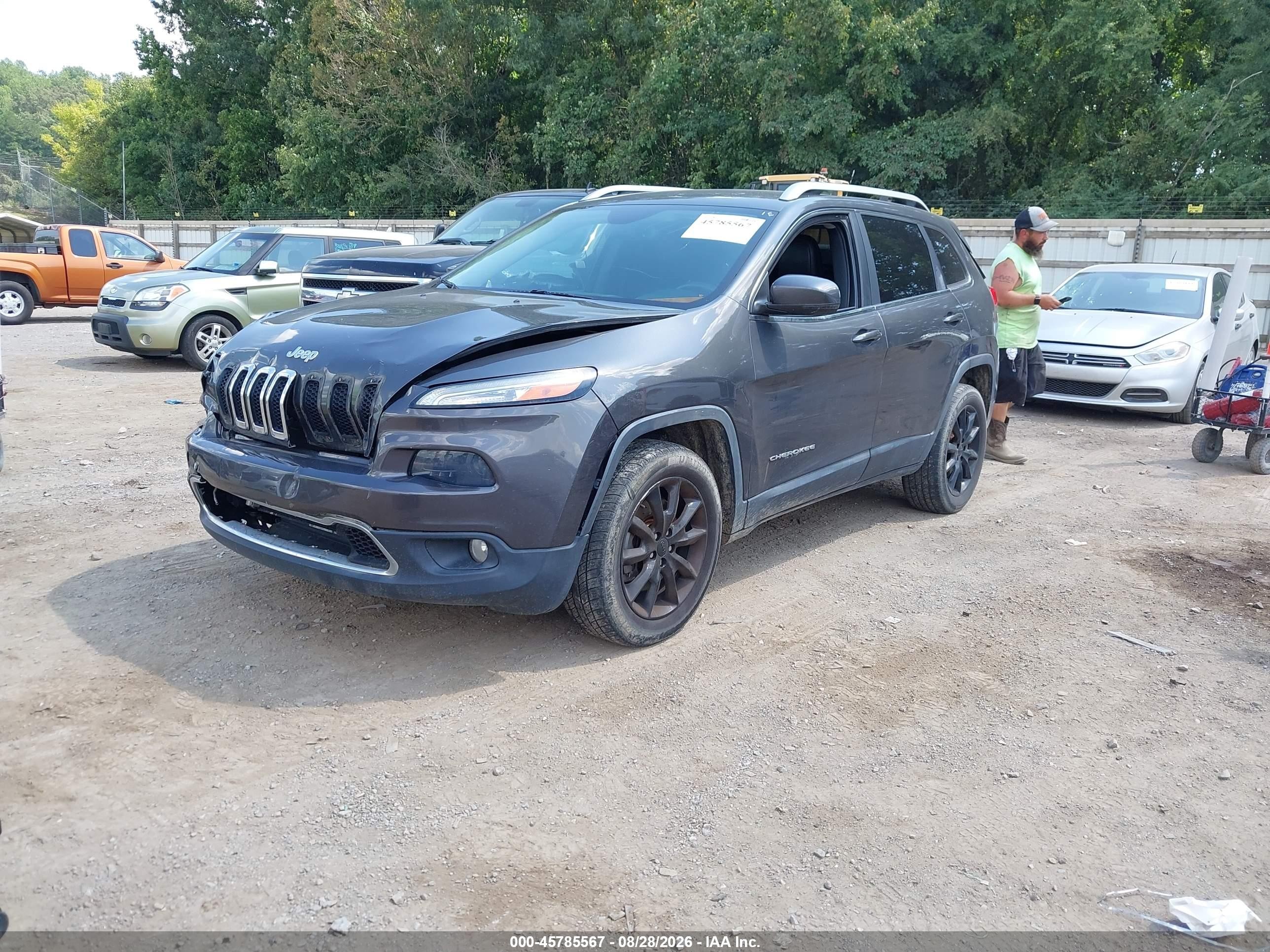 2014 Jeep Cherokee Limited Gray vin: 1C4PJMDS0EW237476