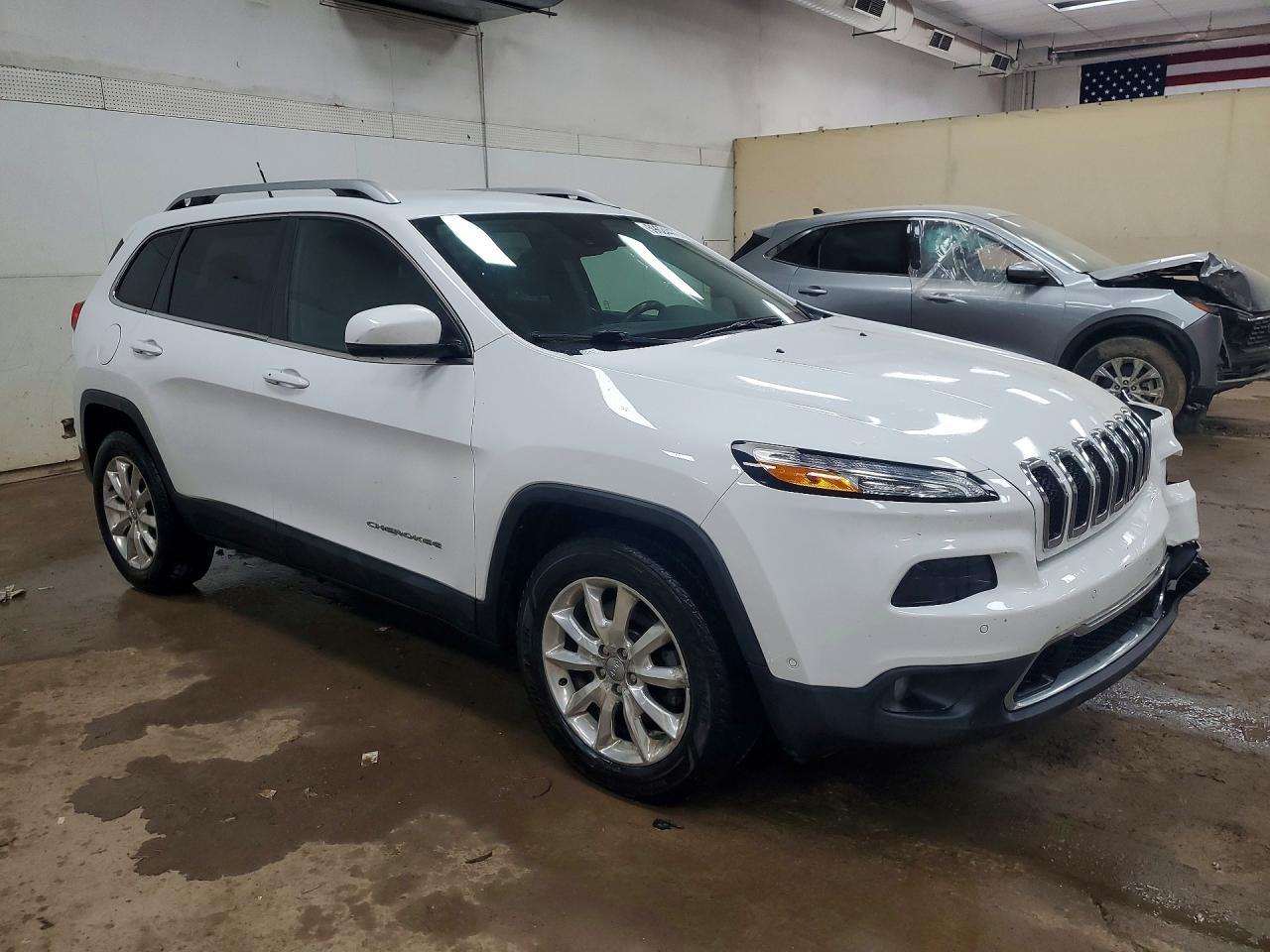 2014 Jeep Cherokee Limited White vin: 1C4PJMDS0EW250325