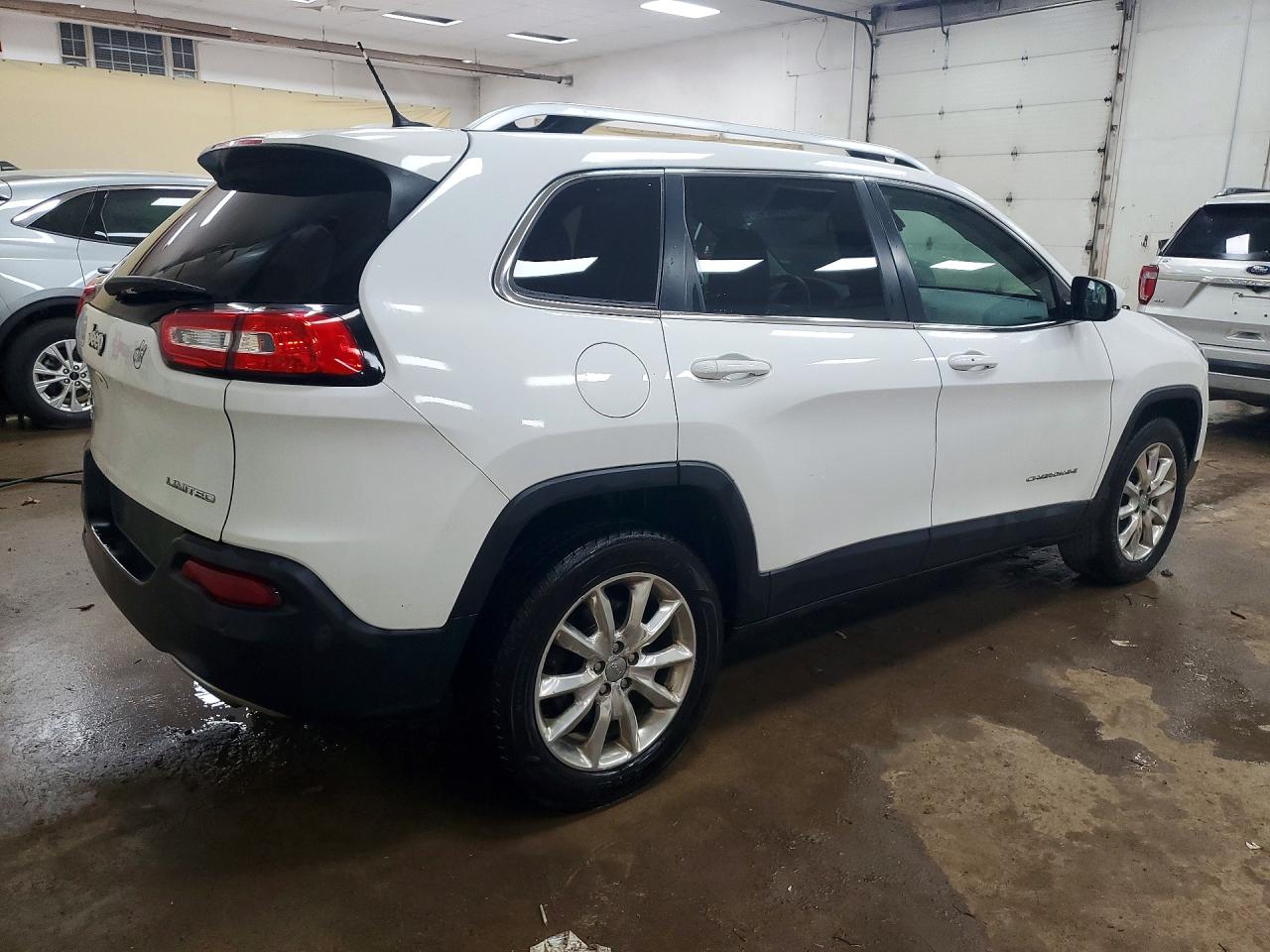 2014 Jeep Cherokee Limited White vin: 1C4PJMDS0EW250325