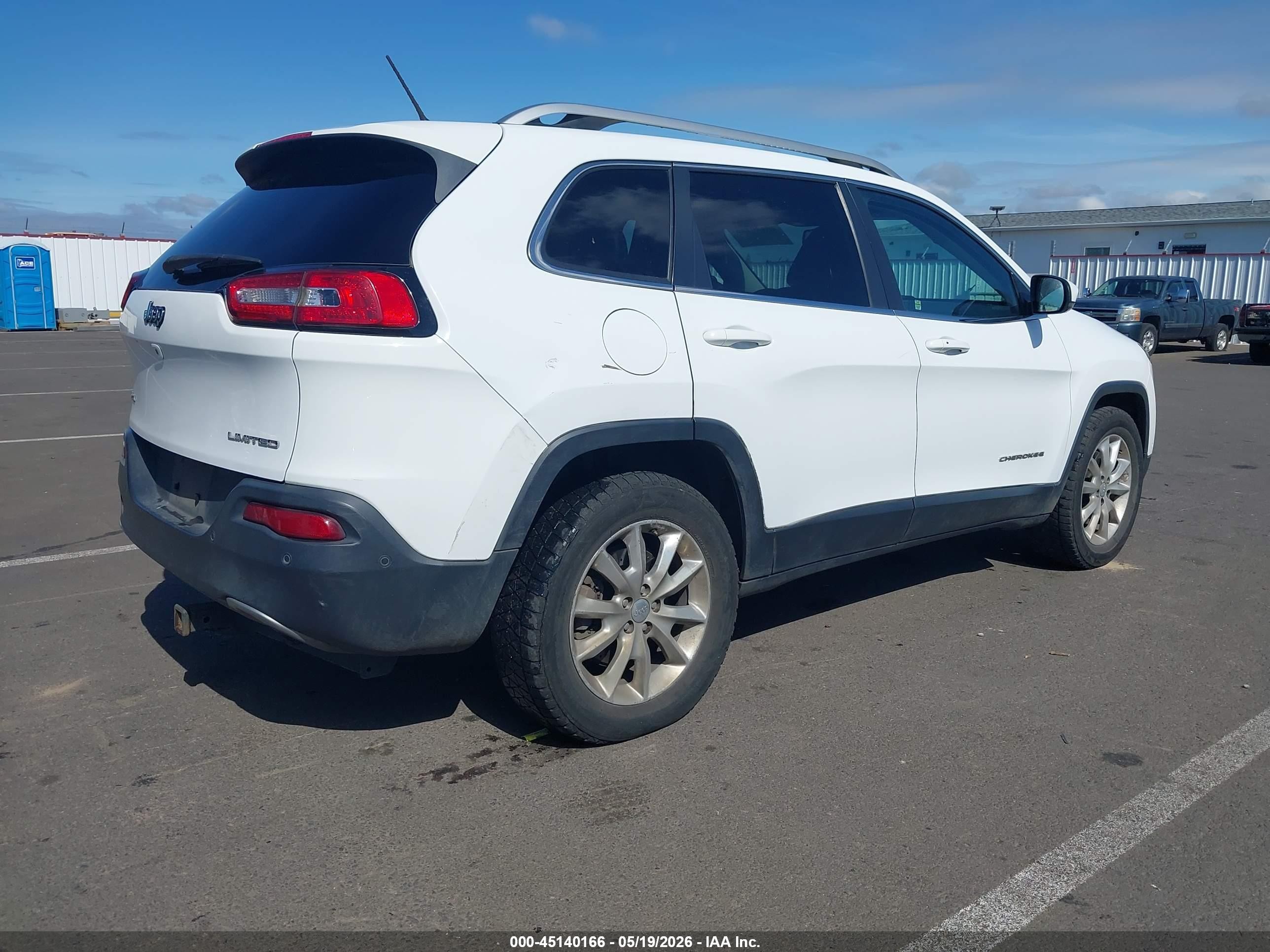 2014 Jeep Cherokee Limited White vin: 1C4PJMDS0EW256917