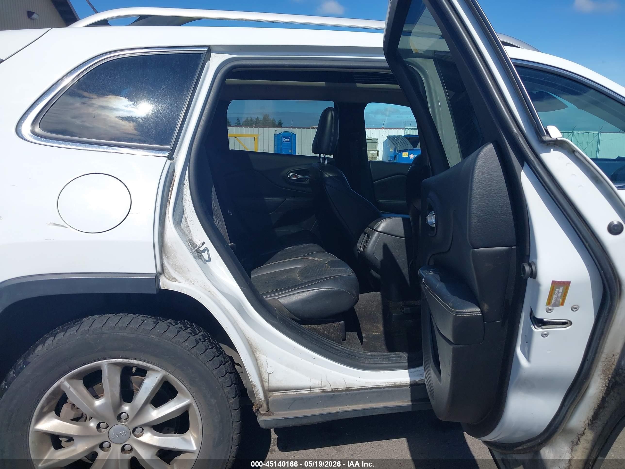 2014 Jeep Cherokee Limited White vin: 1C4PJMDS0EW256917