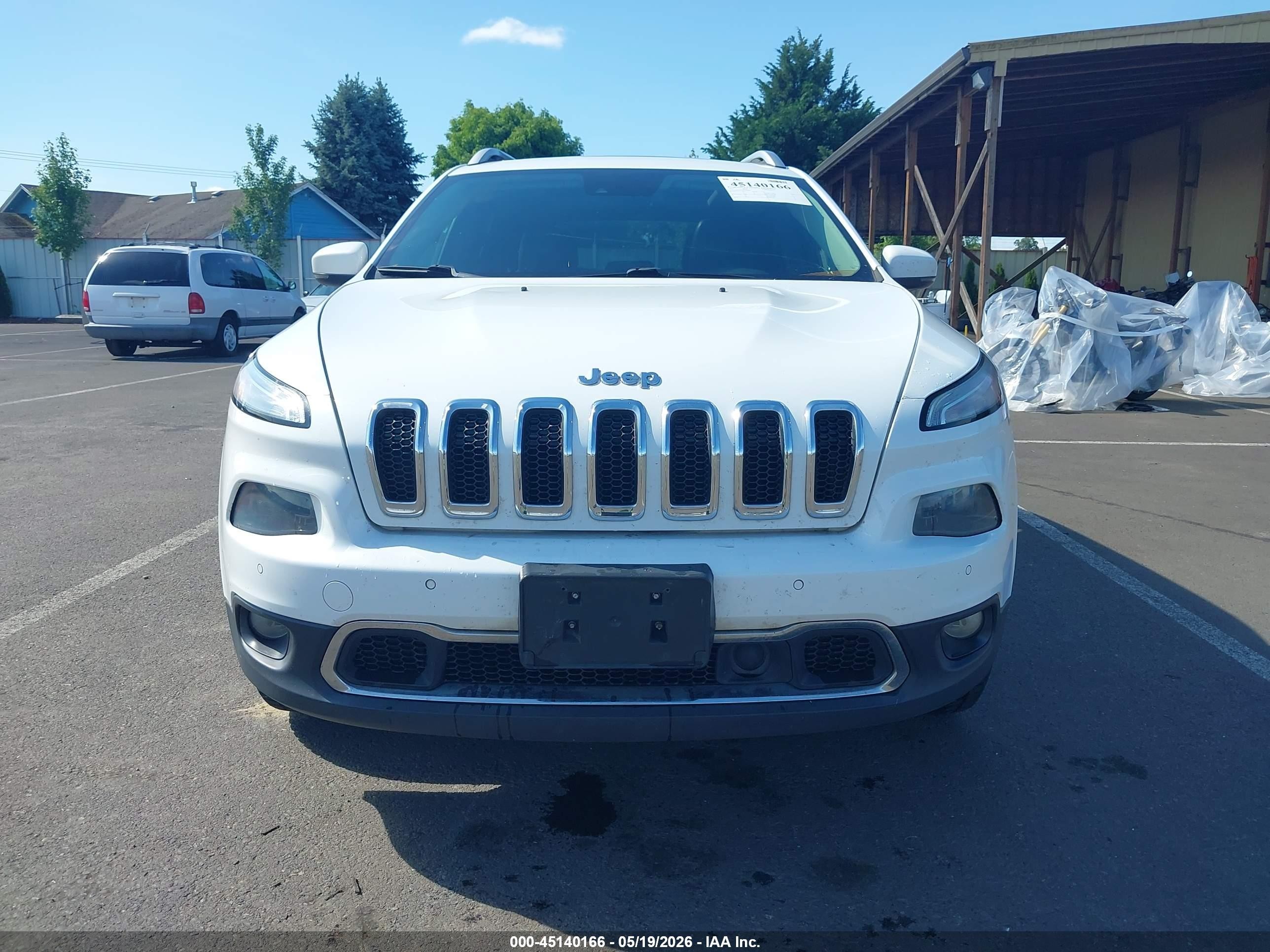 2014 Jeep Cherokee Limited White vin: 1C4PJMDS0EW256917