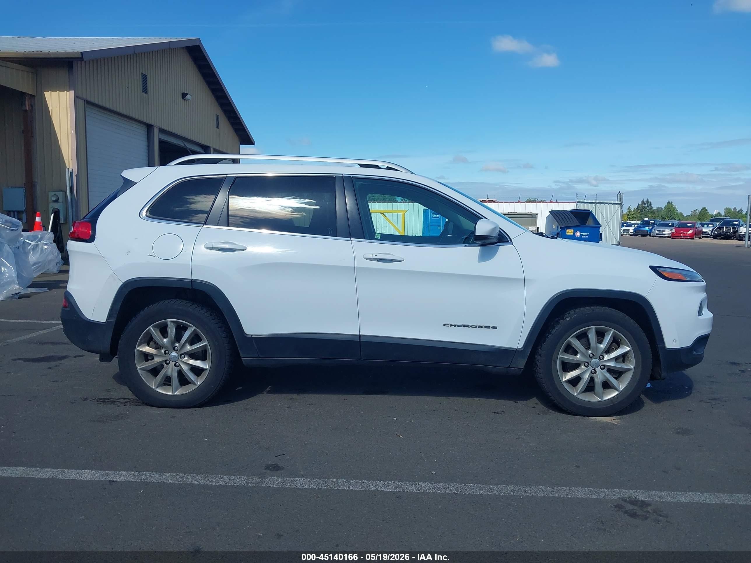 2014 Jeep Cherokee Limited White vin: 1C4PJMDS0EW256917