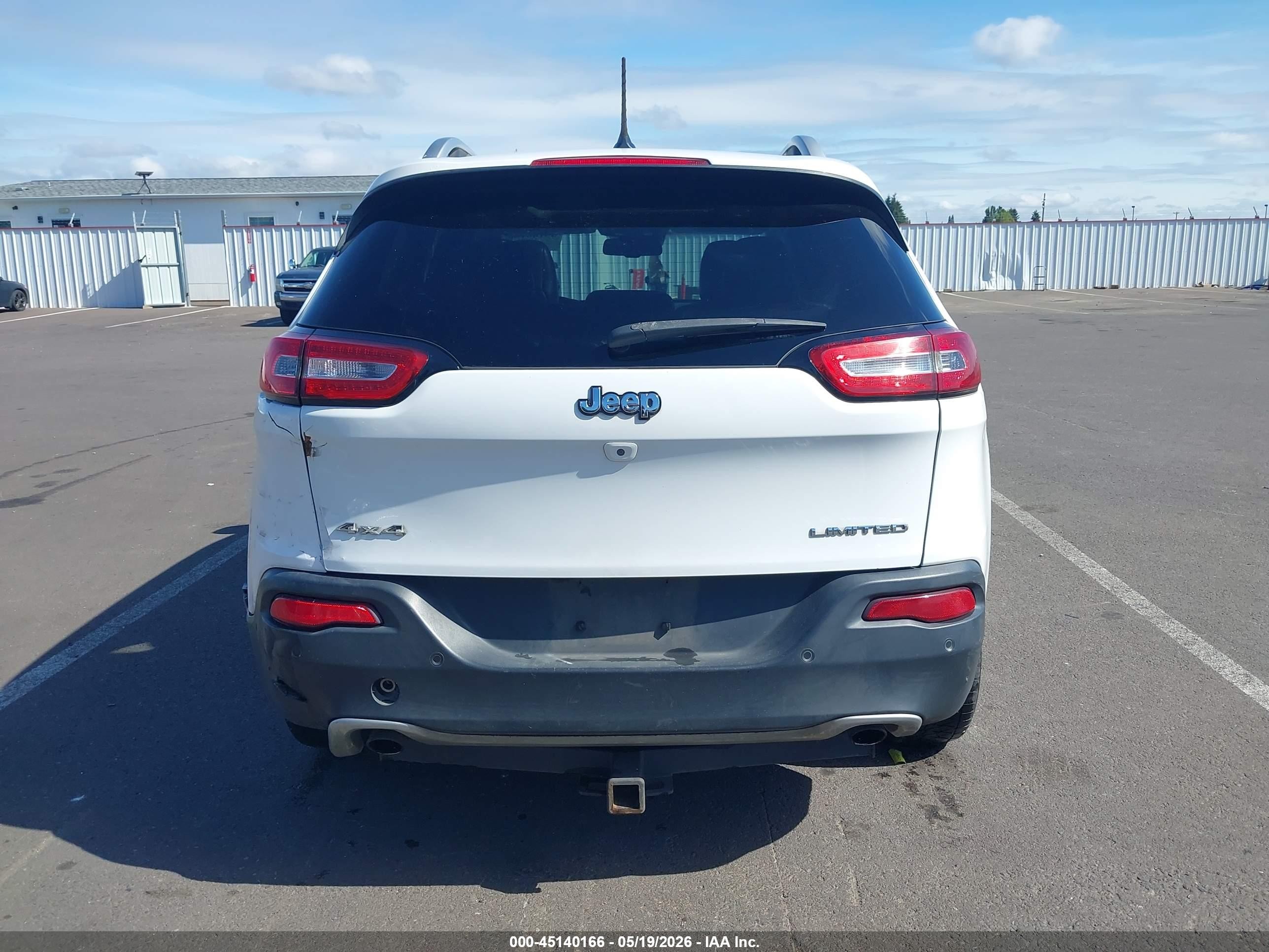 2014 Jeep Cherokee Limited White vin: 1C4PJMDS0EW256917
