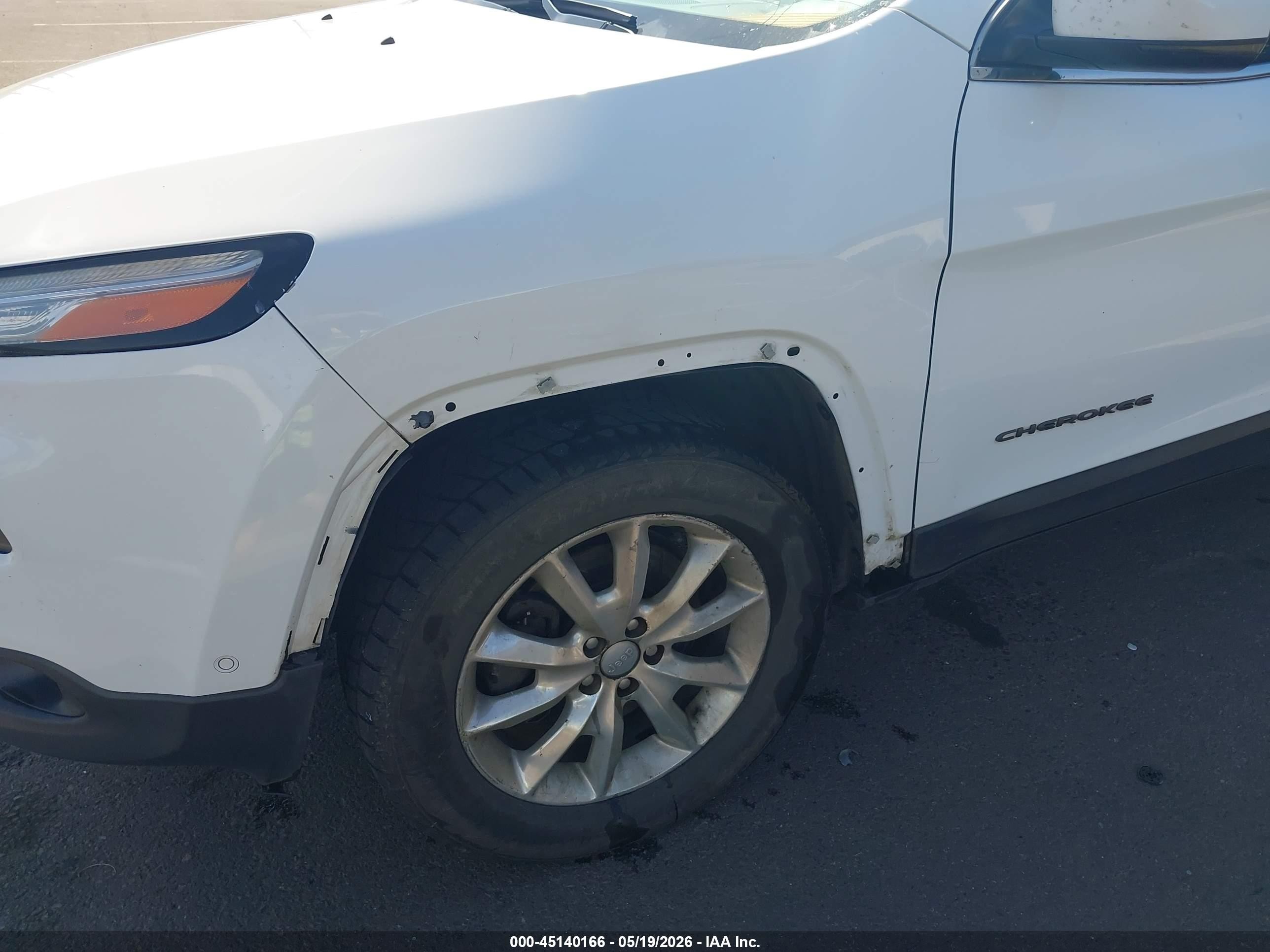 2014 Jeep Cherokee Limited White vin: 1C4PJMDS0EW256917
