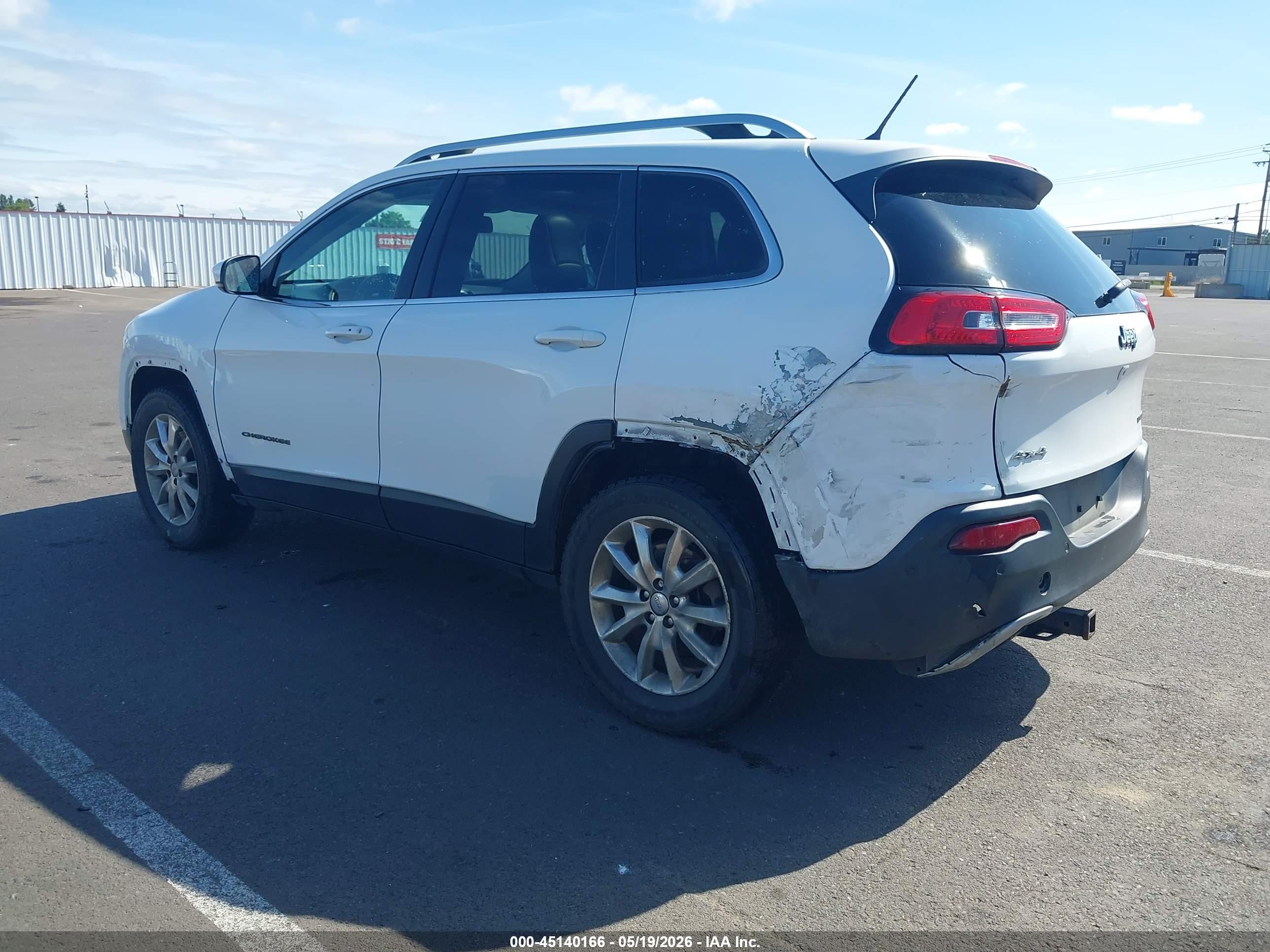 2014 Jeep Cherokee Limited White vin: 1C4PJMDS0EW256917