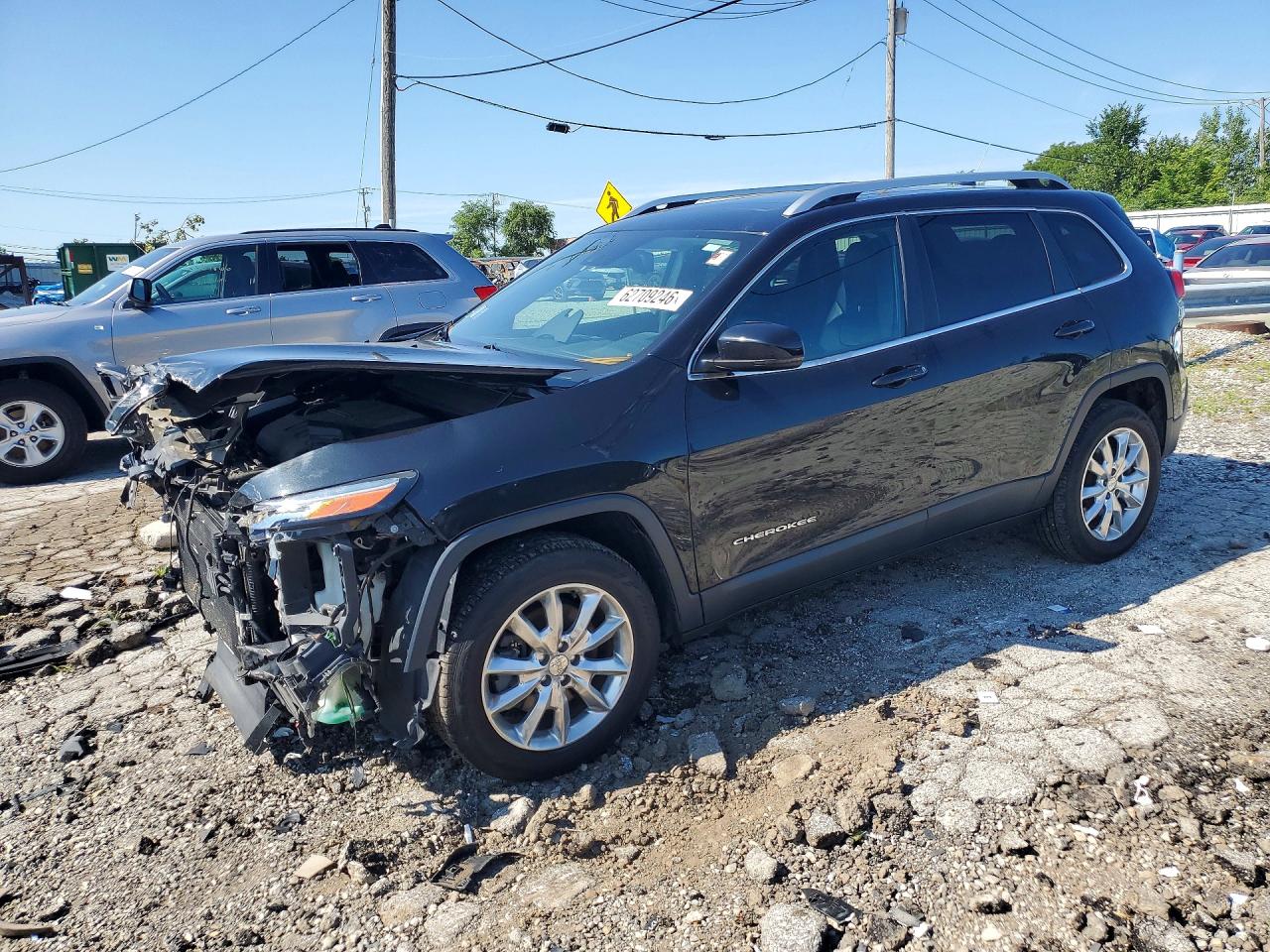 2015 Jeep Cherokee Limited Black vin: 1C4PJMDS0FW563716