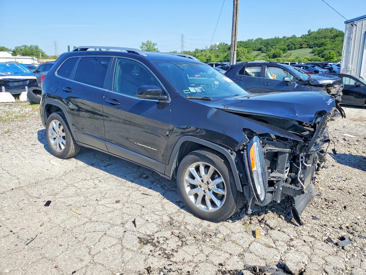 2015 Jeep Cherokee Limited Black vin: 1C4PJMDS0FW563716