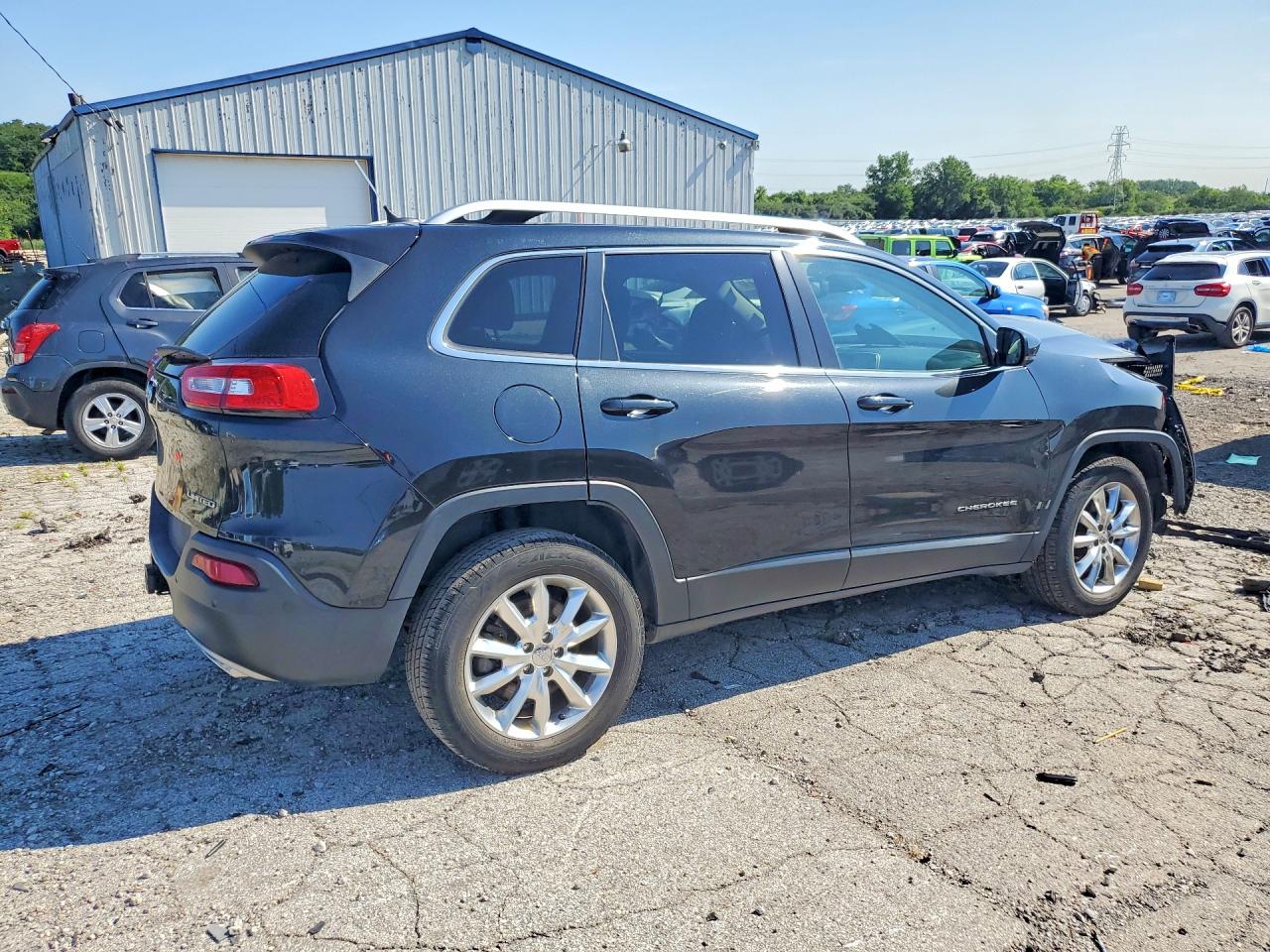 2015 Jeep Cherokee Limited Black vin: 1C4PJMDS0FW563716