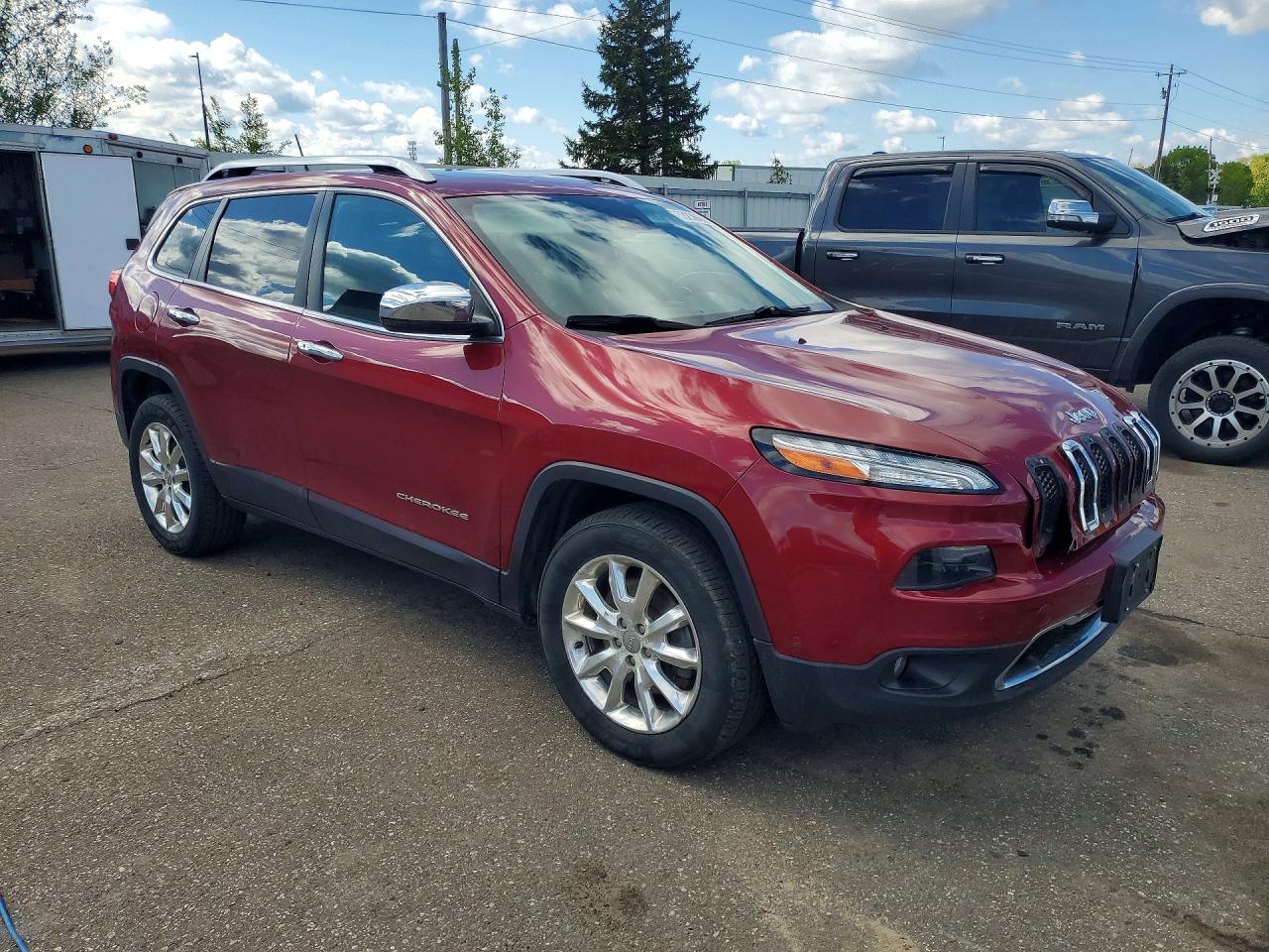 2015 Jeep Cherokee Limited Red vin: 1C4PJMDS0FW609738